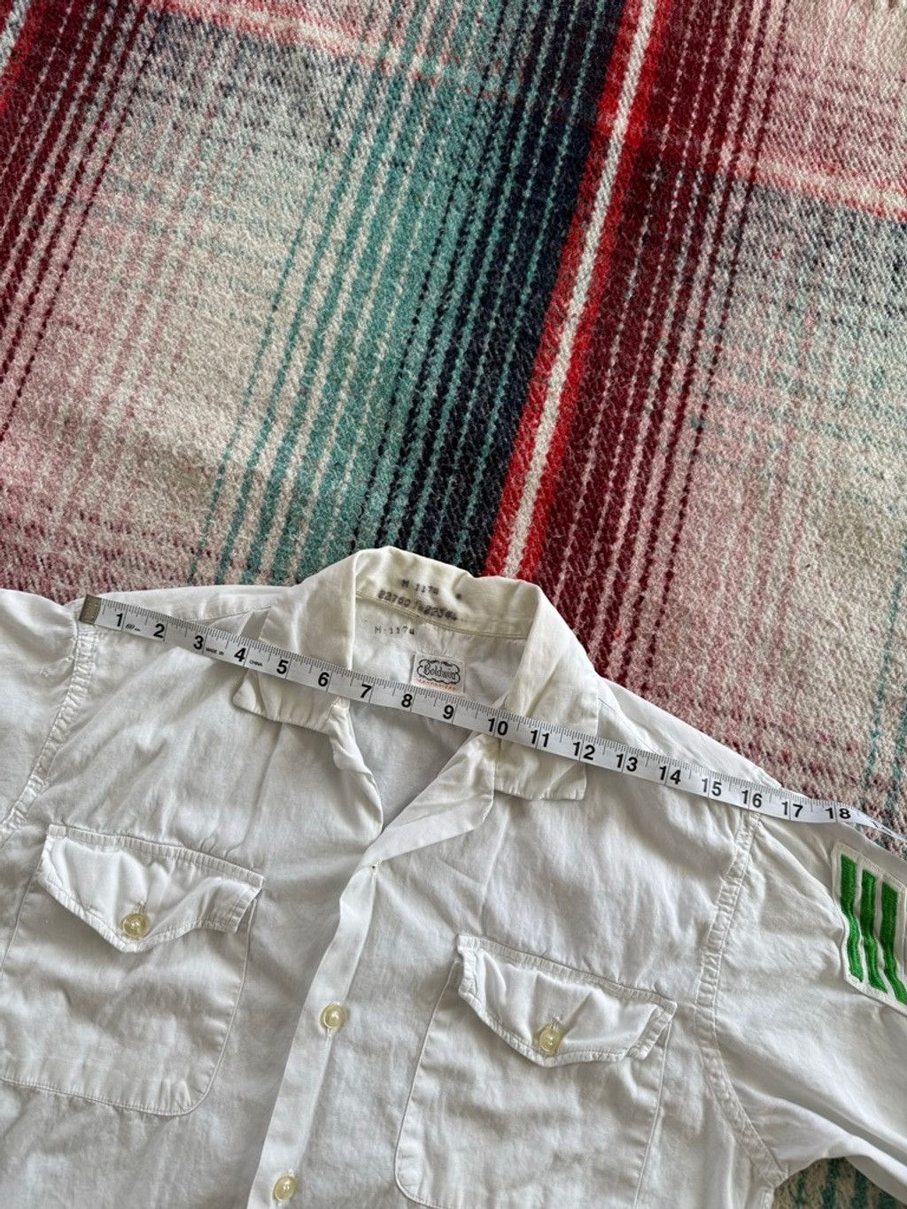 Baldwin Vintage Baldwin White Casual Button Down Officer Shirt with Size US M / EU 48-50 / 2 - 9 Thumbnail
