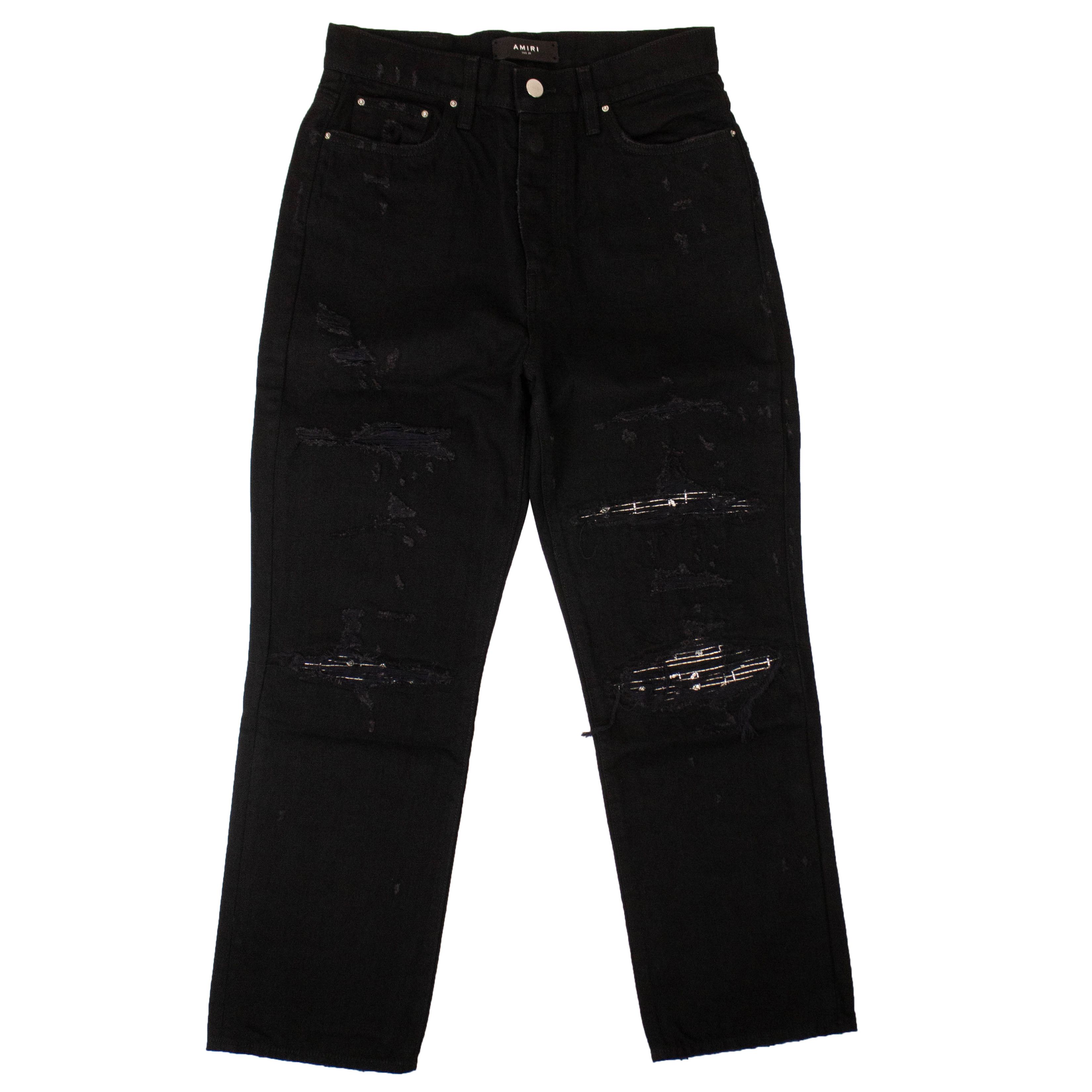 image of Amiri Black Music Note Jeans Size 26, Women's
