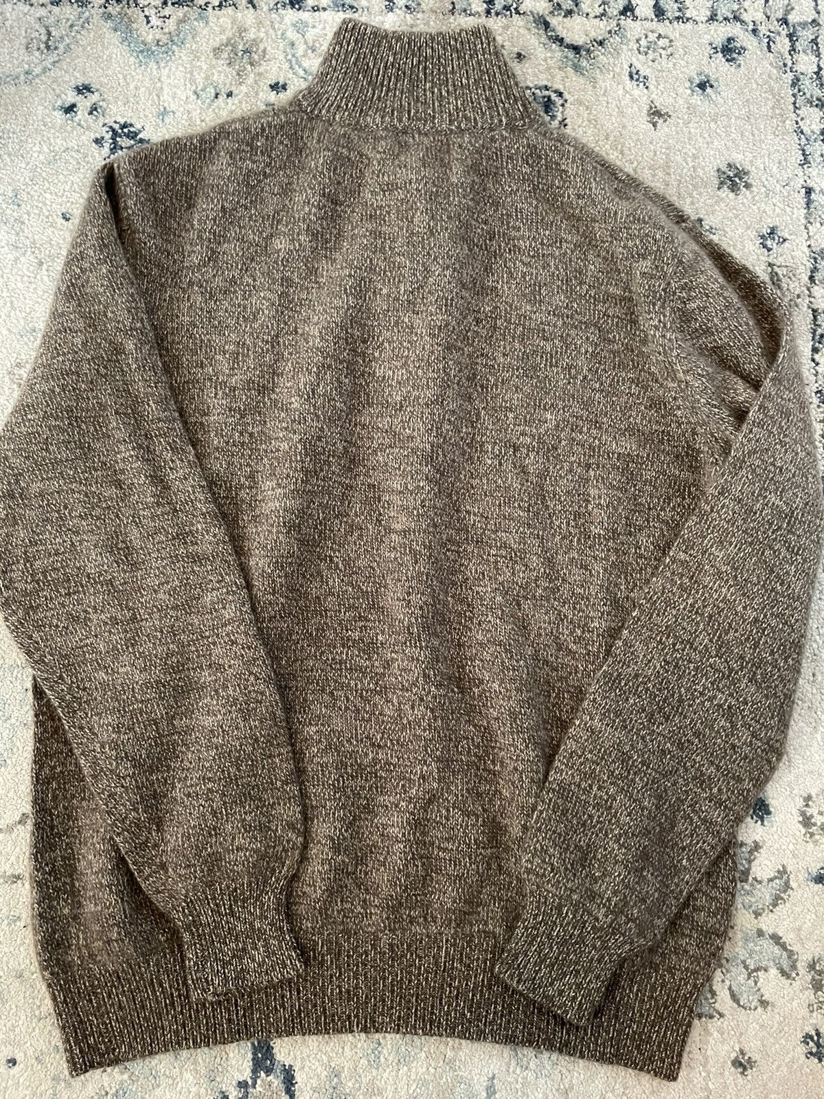 Neiman Marcus Suede Trim Multi-Ply Cashmere Jumper Size US XL / EU 56 / 4 - 4 Thumbnail