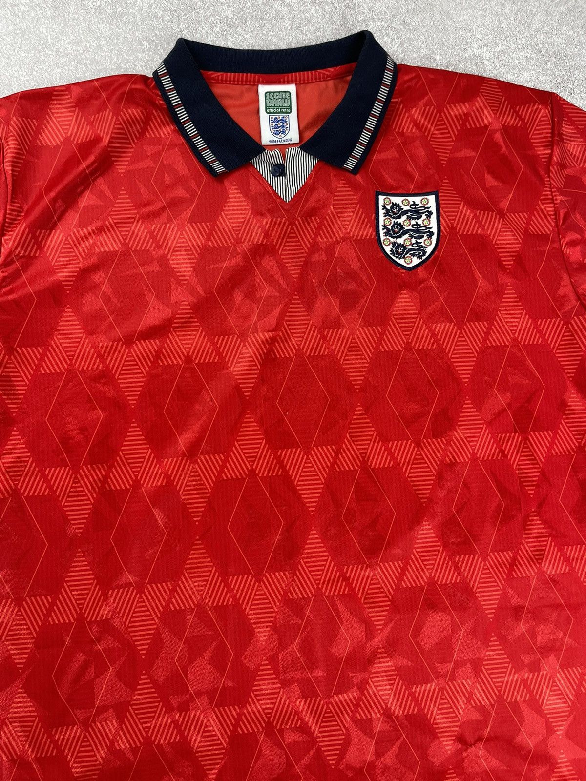 Vintage Vintage 90’s England Soccer Draw Jersey Football Shirt Size US XL / EU 56 / 4 - 3 Thumbnail