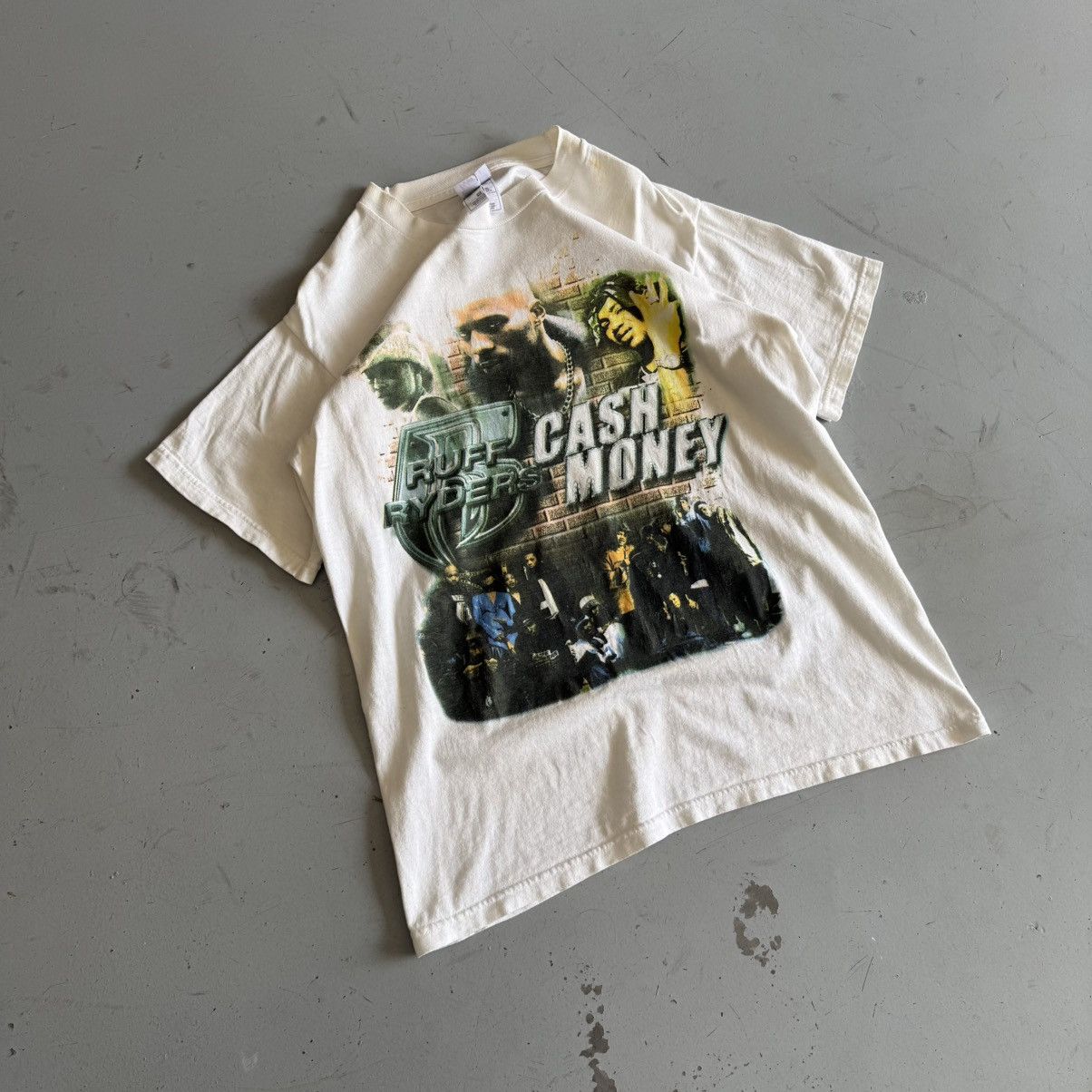 Rap Tees Vintage 2000 Ruff Ryders Cash Money Bling Bling Tour Rap Tee Size US M / EU 48-50 / 2 - 2 Thumbnail