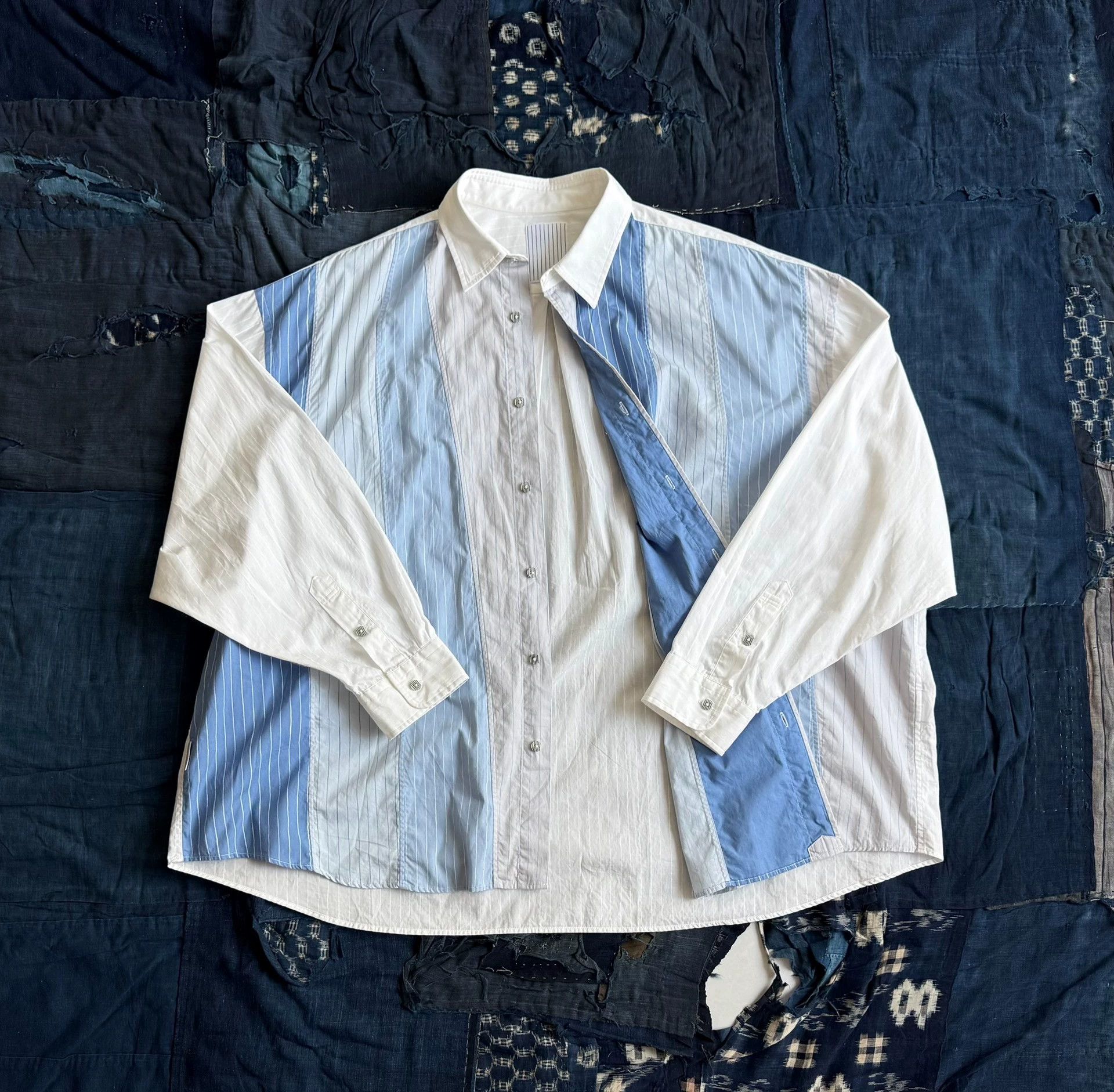 Other SFC CRAZY STRIPE PATCHWORK SHIRT XXXXL ORANGE Size US XXL / EU 58 / 5 - 2 Thumbnail