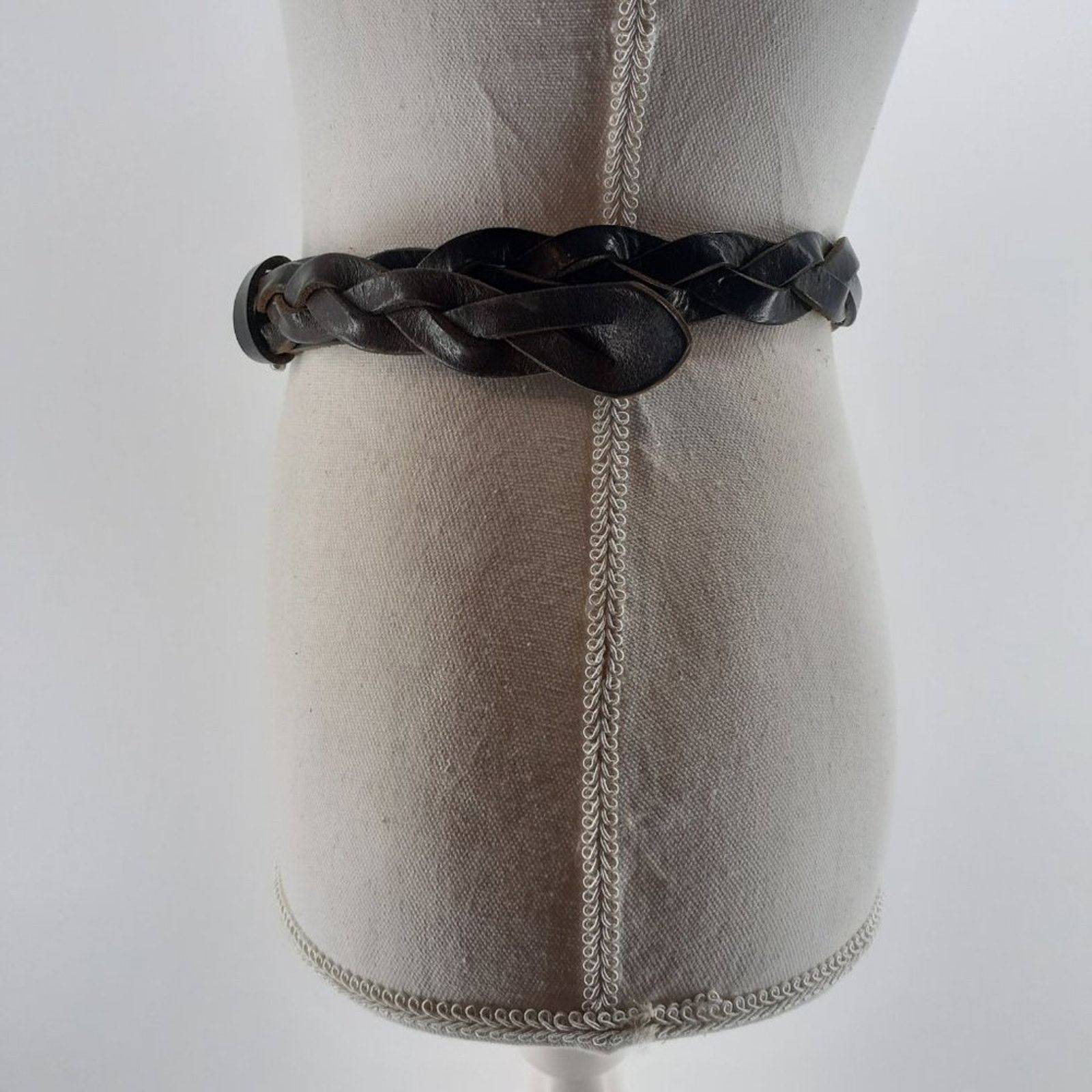 Eddie Bauer Eddie Bauer Women's Braided Dark Brown Leather Belt M Size ONE SIZE - 7 Thumbnail