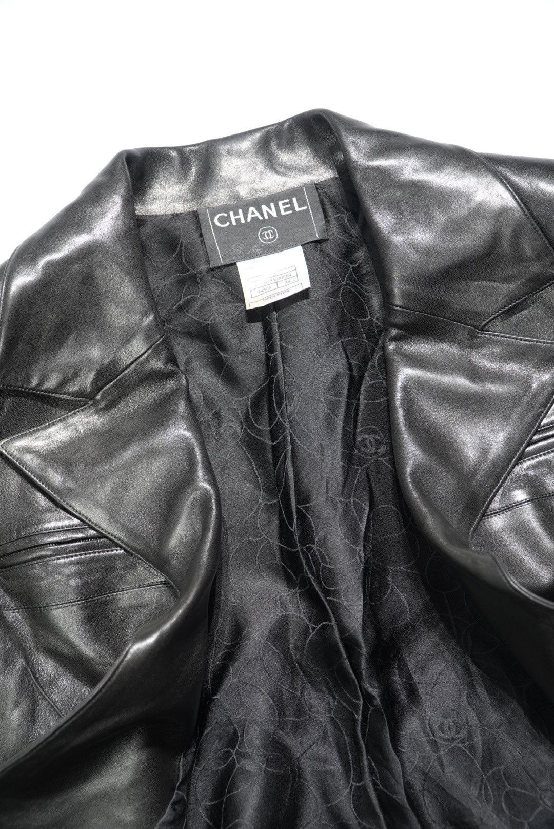 Chanel Chanel Black Leather Jacket Size S / US 4 / IT 40 - 6 Thumbnail