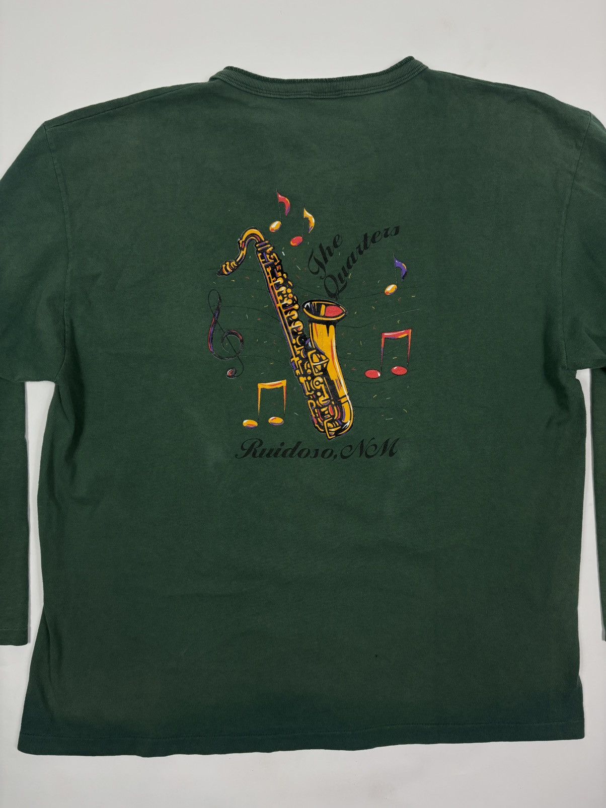 Vintage 1990s Quarters Jazz Club Henley – Green Faded