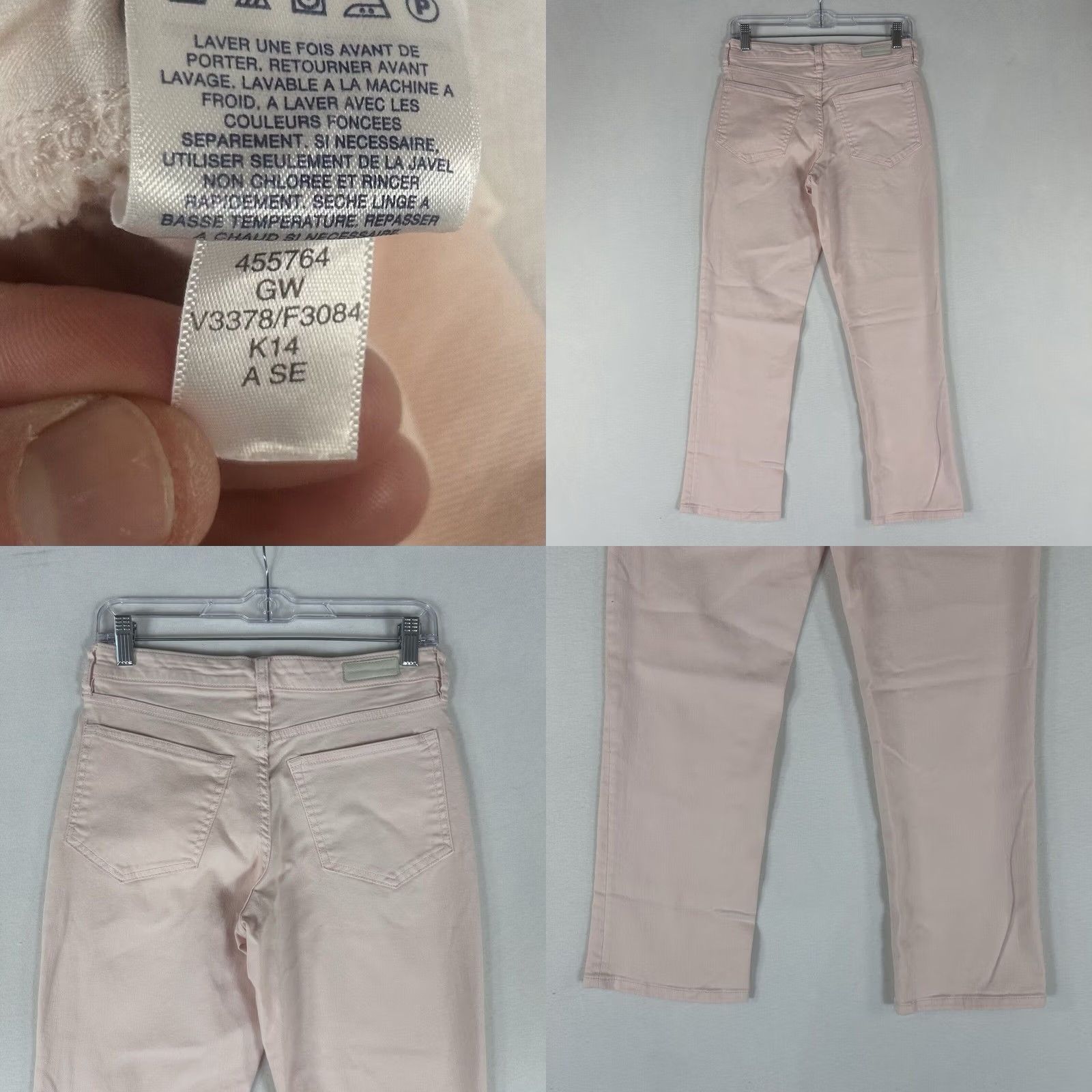 Lands' End Lands' End Mid Rise Crop Jeans Womens 2 Pink Denim Skinny Stretch Casual Pockets Shirts? Size 26" / US 2 / IT 38 - 8 Thumbnail