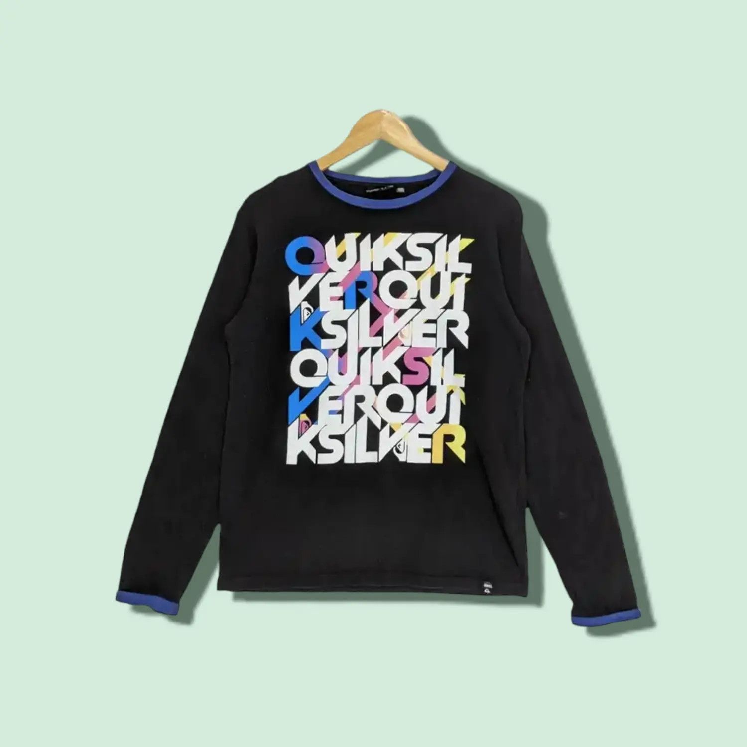Quiksilver QUIKSILVER Surfboard Big Spell Out Image Long Sleeve T-Shirt Size US M / EU 48-50 / 2 - 1 Thumbnail