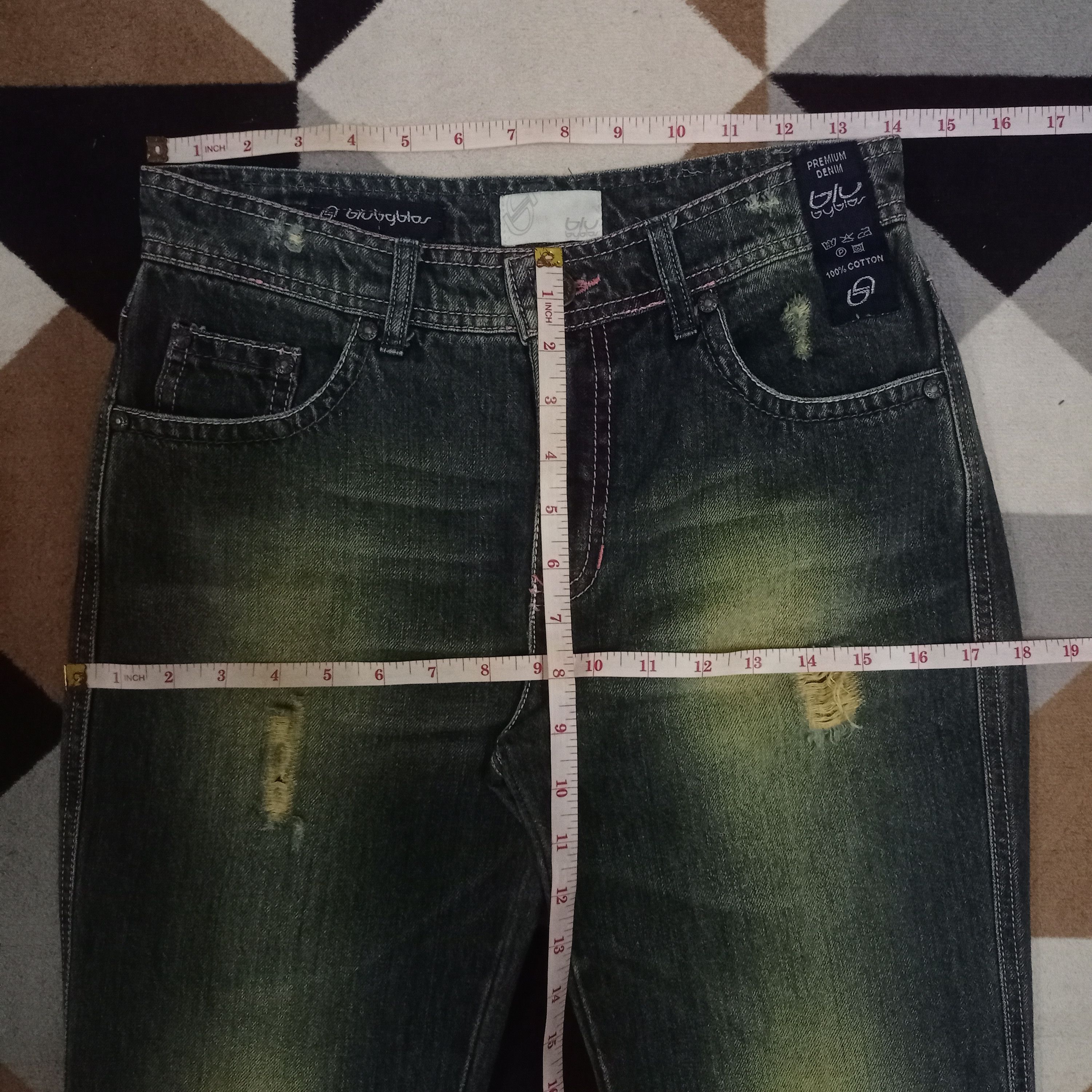 Byblos Vintage Blu Byblos Sick Mud Wash Bootcut Style Jeans Size 28" / US 6 / IT 42 - 10 Thumbnail