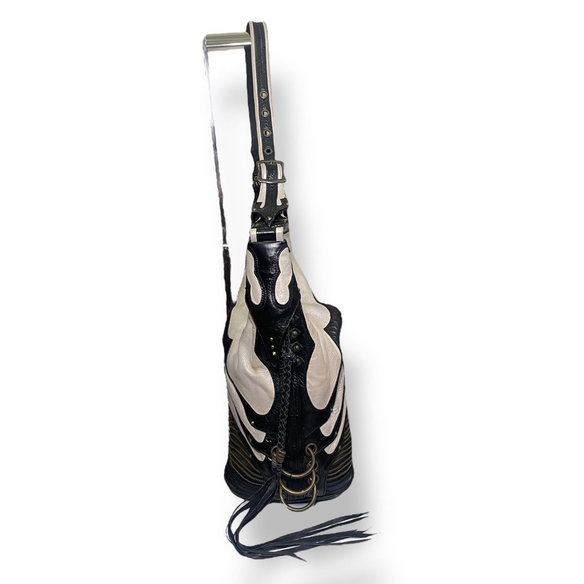 KMRii KMRii 2006 Studded Serpent Snakeskin Leather Shoulder Bag Size ONE SIZE - 14 Thumbnail