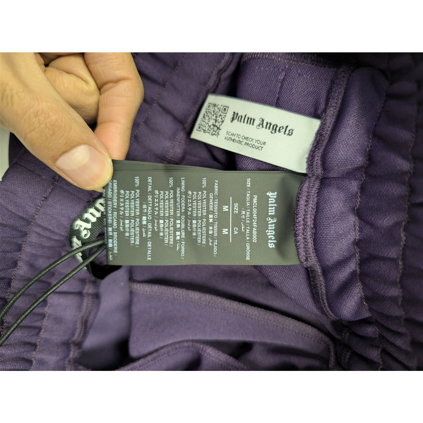 Palm Angels o1rshd1 Classic Logo Track Shorts in Dark Purple / Off-White Size US 32 / EU 48 - 15 Thumbnail