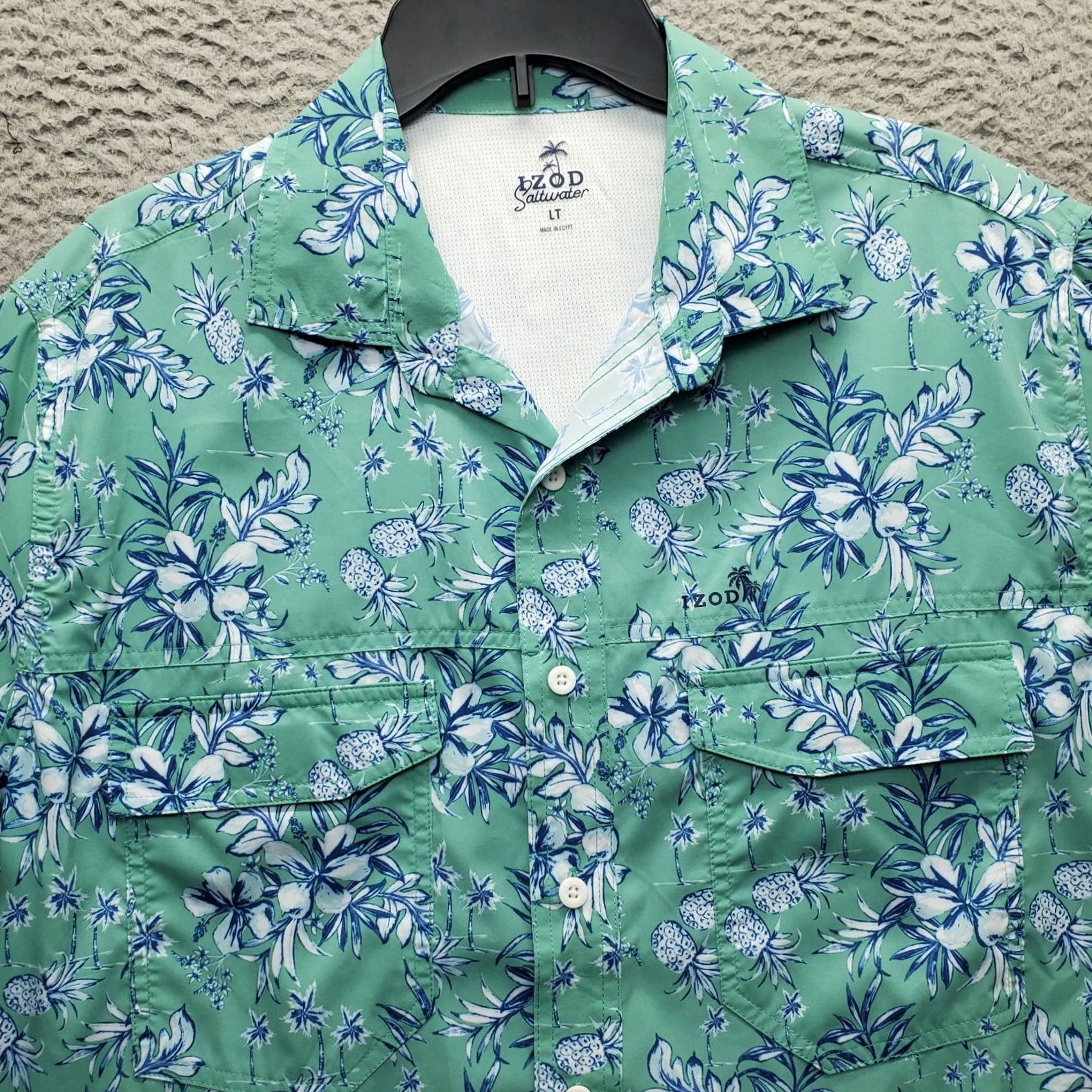 Izod IZOD Shirt Mens LT Multi Tropical Print Sunshield Performance Fishing Size US L / EU 52-54 / 3 - 7 Thumbnail