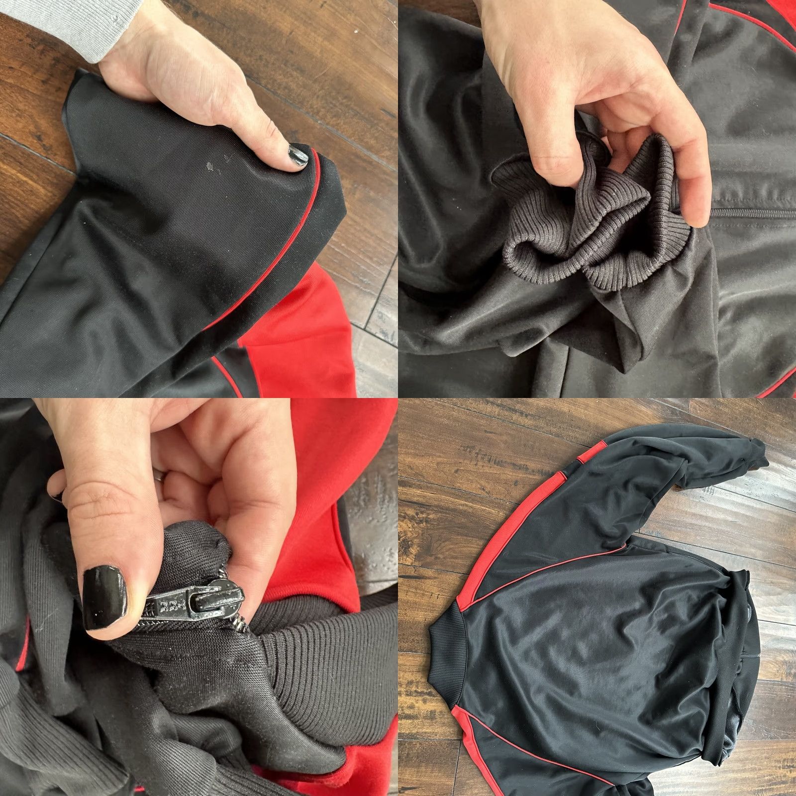 Nike VINTAGE Nike Air Jordan Jacket L Black Red Japan 80s Track jacket Mens Size L Bred Chicago Rare Size US L / EU 52-54 / 3 - 9 Thumbnail