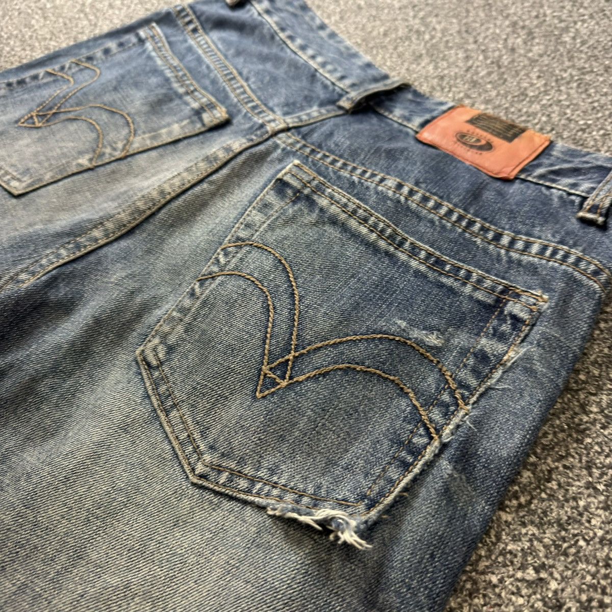 Japanese Brand 🔥🇯🇵 Vintage y2k Hand Printed Ronin Bj Jeans Karakuri Size US 30 / EU 46 - 11 Thumbnail