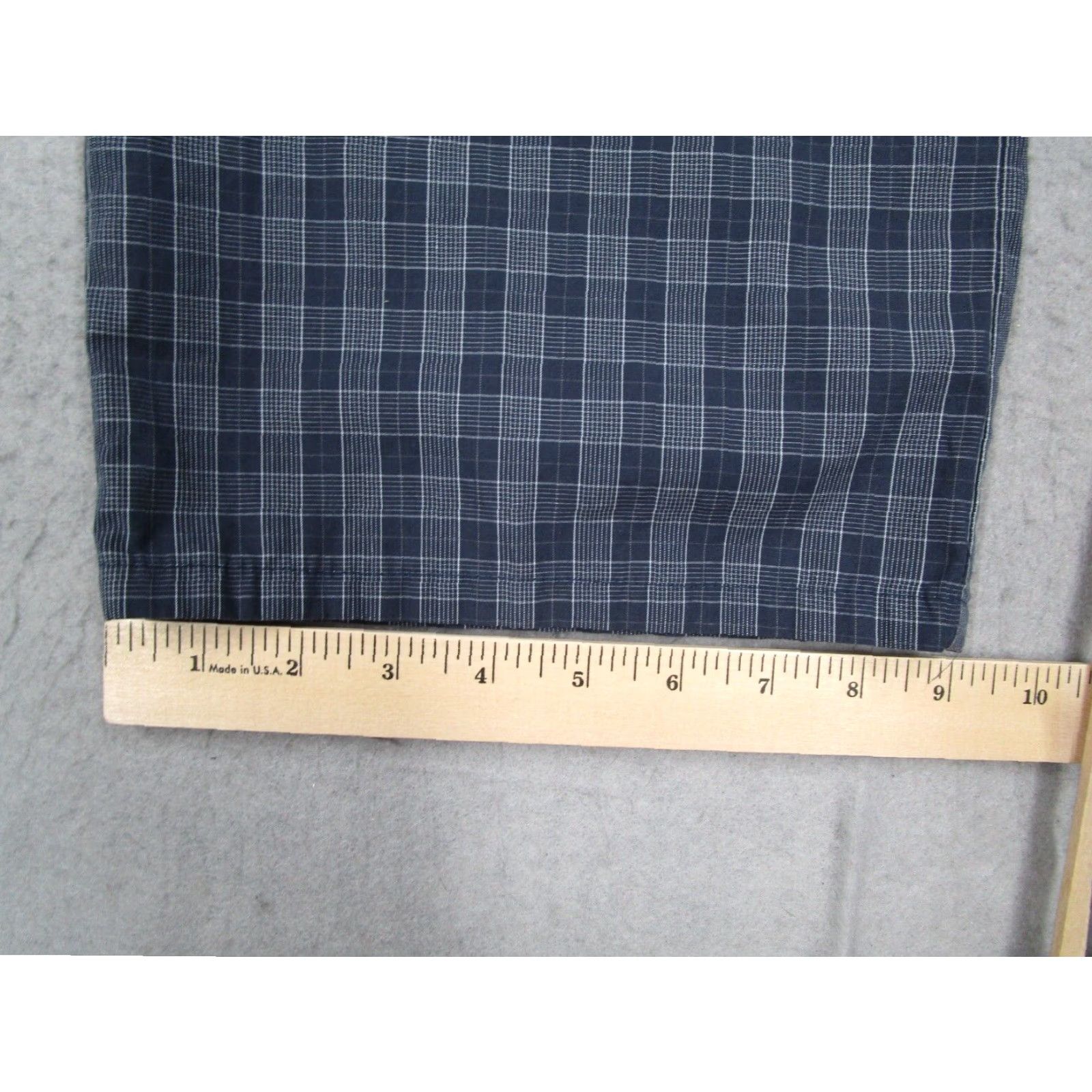 TravisMathew Travis Mathew Mens 36 Blue Plaid Chinos Pants Flat Front Golf Regular Fit Size US 36 / EU 52 - 6 Thumbnail