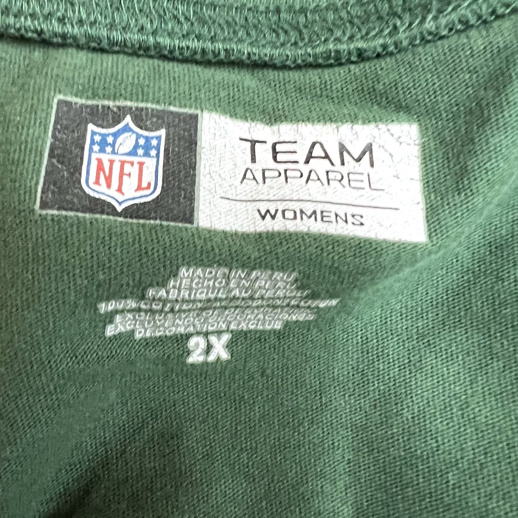 NFL VINTAGE Team Apparel Green Bay Packers T-Shirt Womens 2X Green Casual Sports Size XXL / US 16-18 / IT 52-54 - 5 Thumbnail