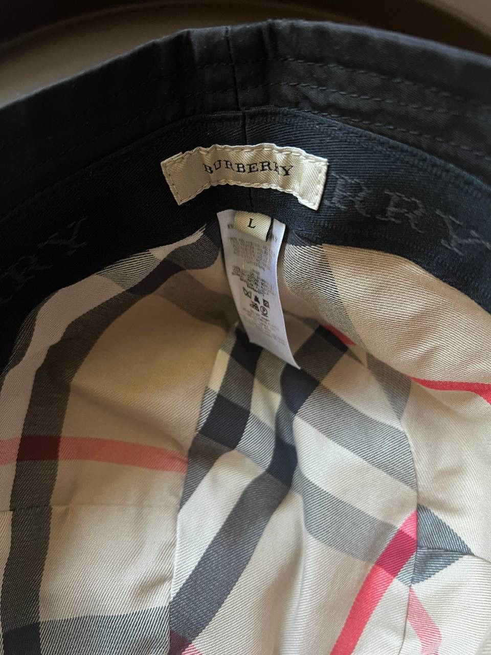 Burberry × Japanese Brand × Vintage Vintage Burberry Panama black bucket hat nova check lining Size ONE SIZE - 6 Thumbnail