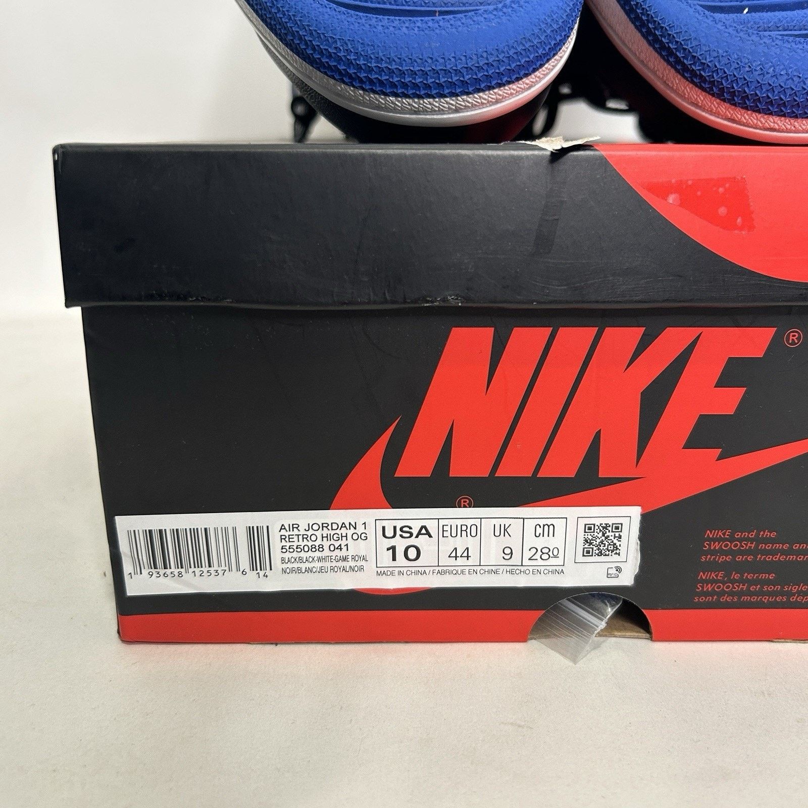 Jordan Brand Nike Air Jordan 1 Retro OG High “Royal Toe” Size US 10 / EU 43 - 7 Thumbnail