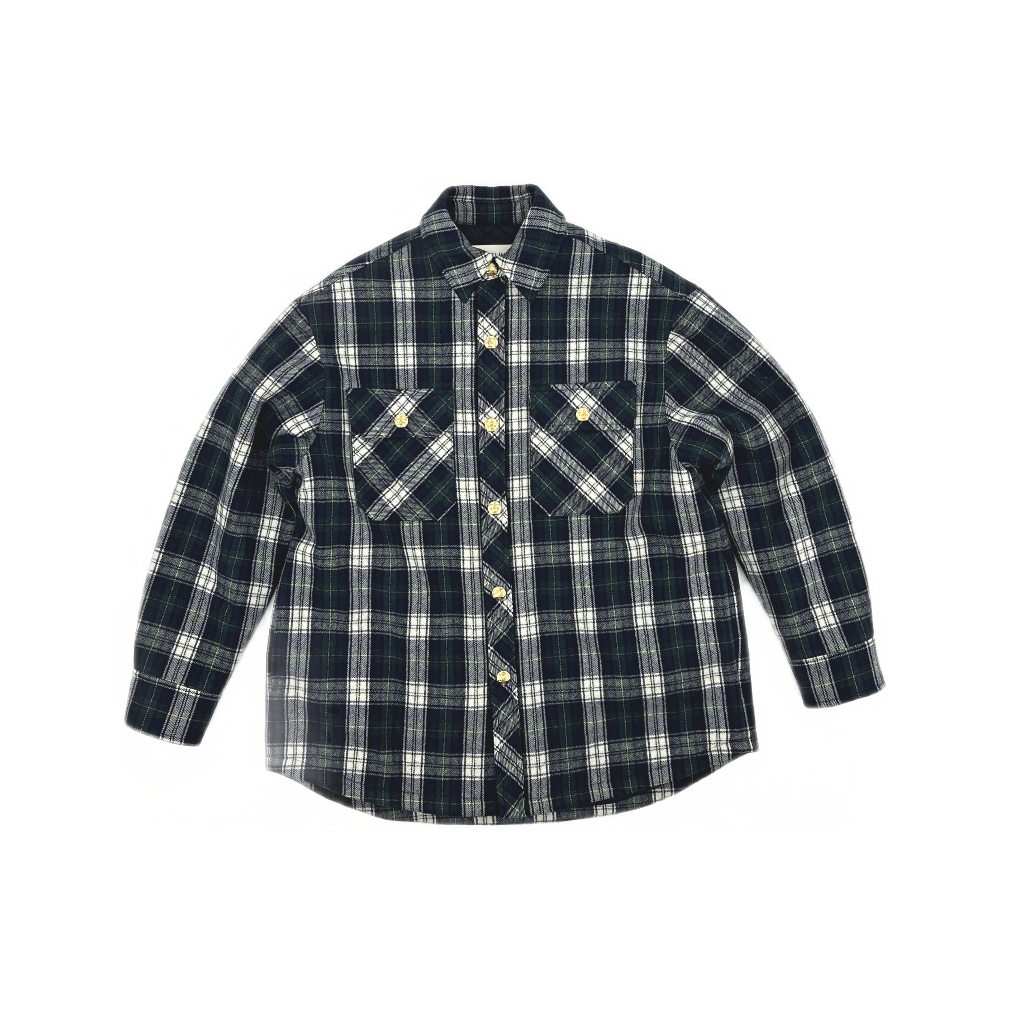 Celine Celine Plaid Cashmere Quilted Button Up Shirt Size 36 Size XS / US 0-2 / IT 36-38 - 1 Thumbnail