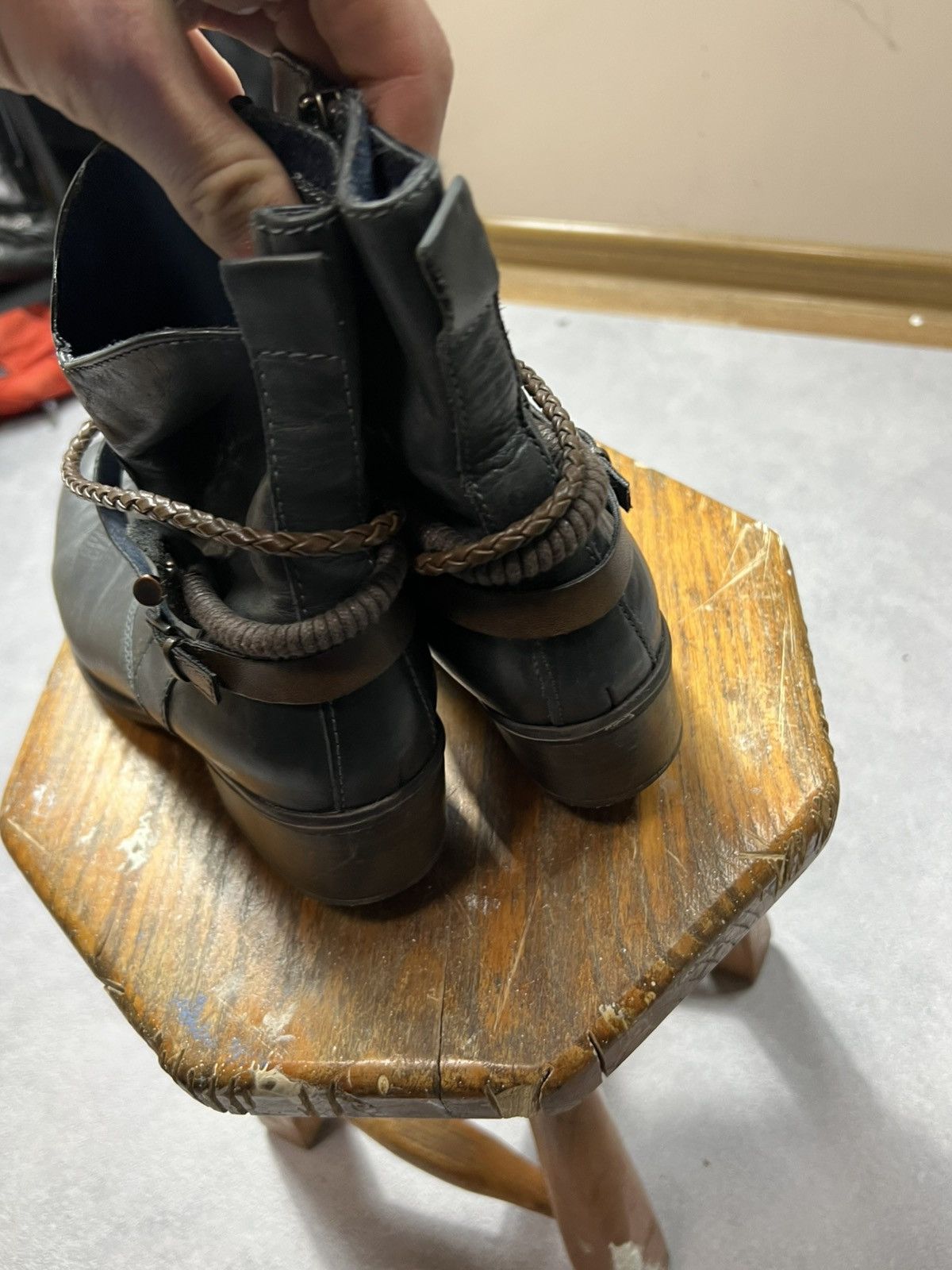 A.S.98 × Vintage RARE AS 98 STYLE VINTAGE LEATHER ANKLE BOOTS Size US 9 / IT 39 - 5 Thumbnail