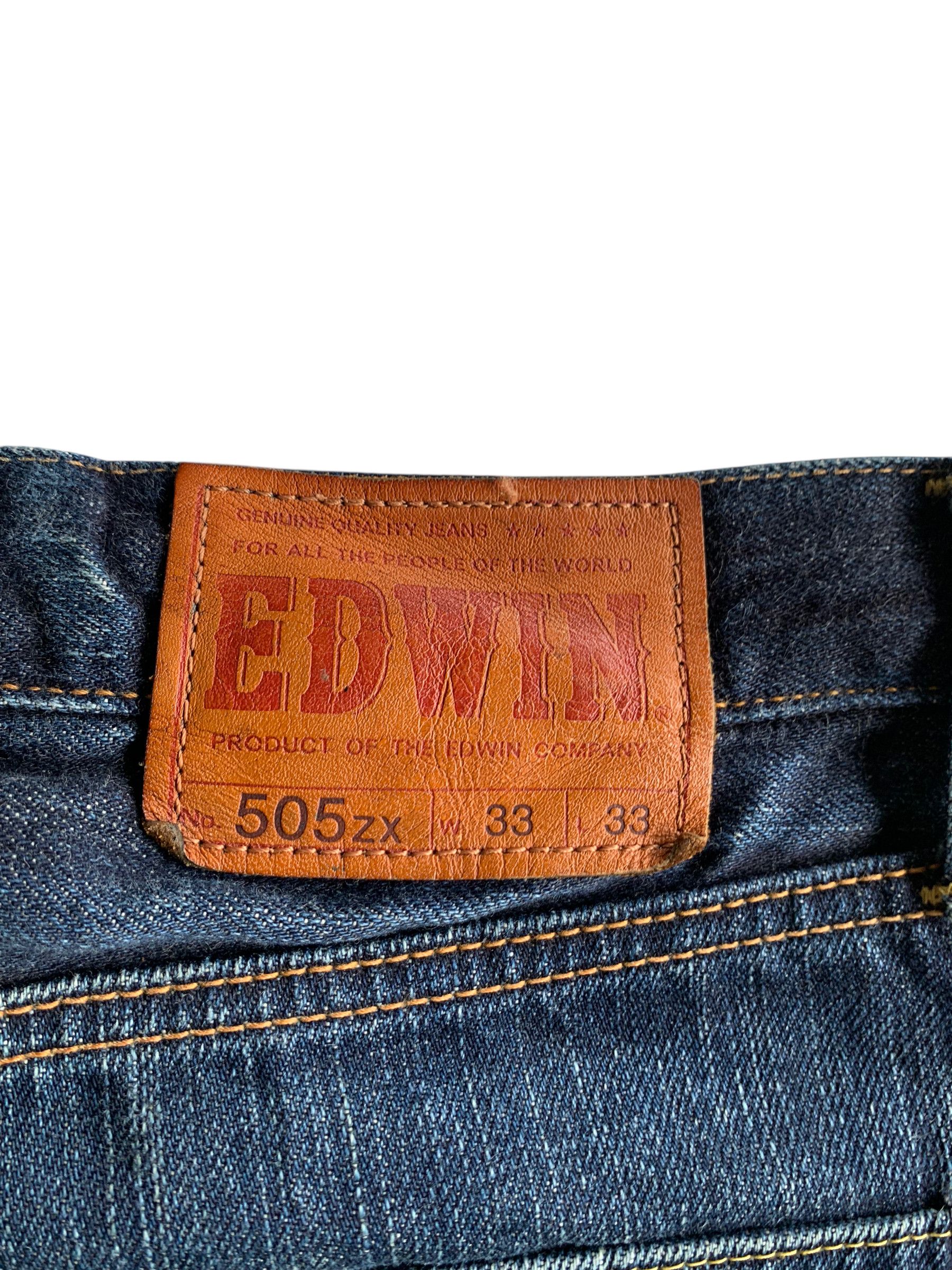 Kapital EDWIN SELVEDGE 505zx FADED &RUSTY DISTRESSED DENIM Size US 33 - 14 Thumbnail
