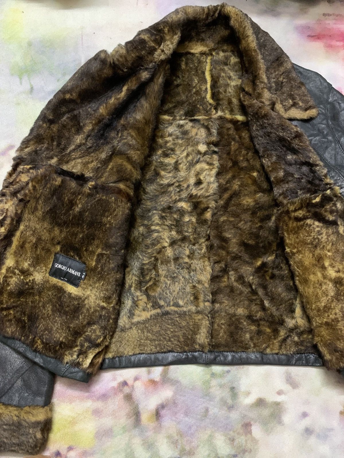 Giorgio Armani Vintage GIORGIO ARMANI LEATHER RYDERS SHEARLING Size US M / EU 48-50 / 2 - 8 Thumbnail