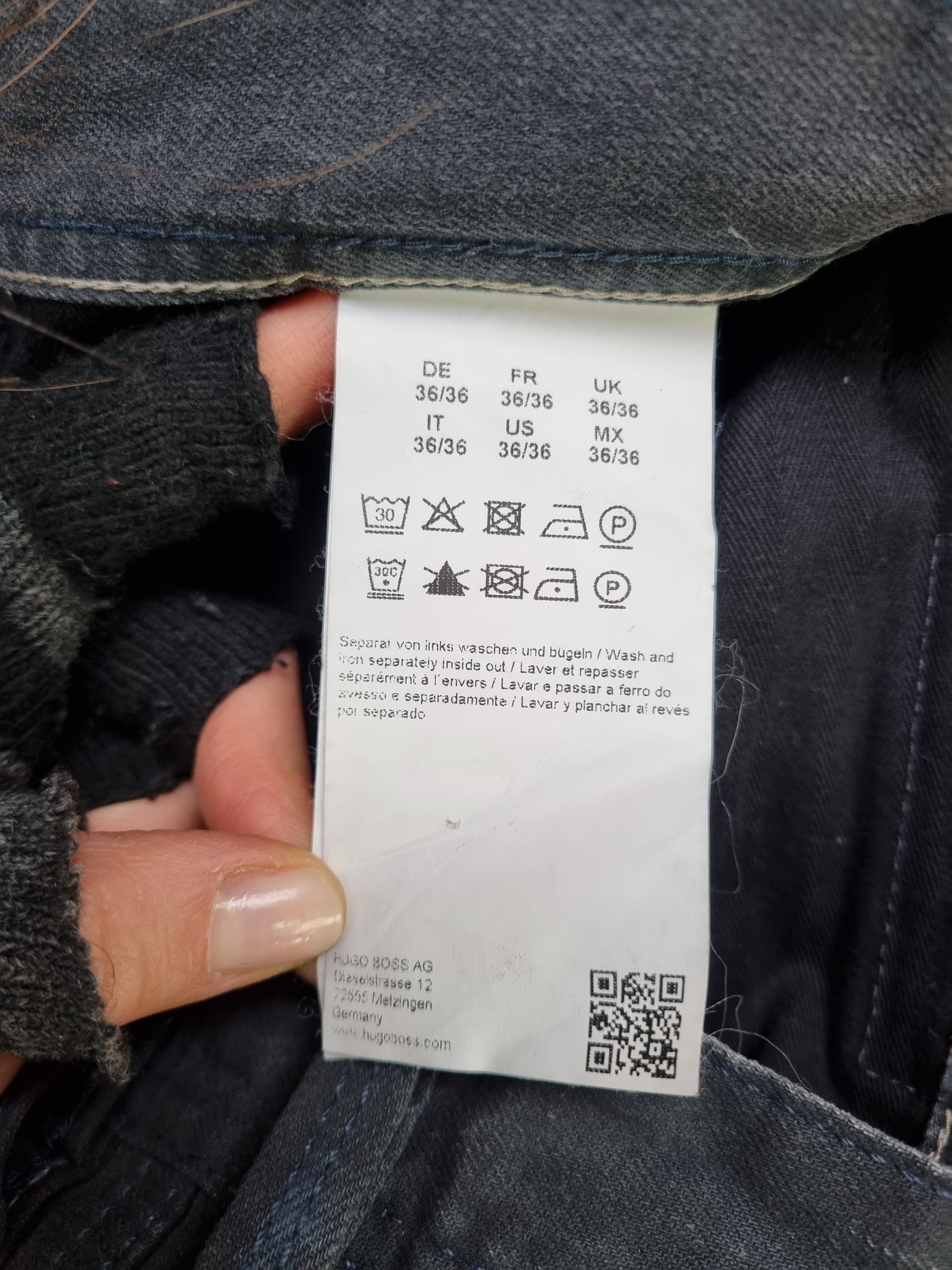 Hugo Boss Waxed Boss Orange 63 Denim Slim Fit Jeans Size US 36 / EU 52 - 14 Thumbnail