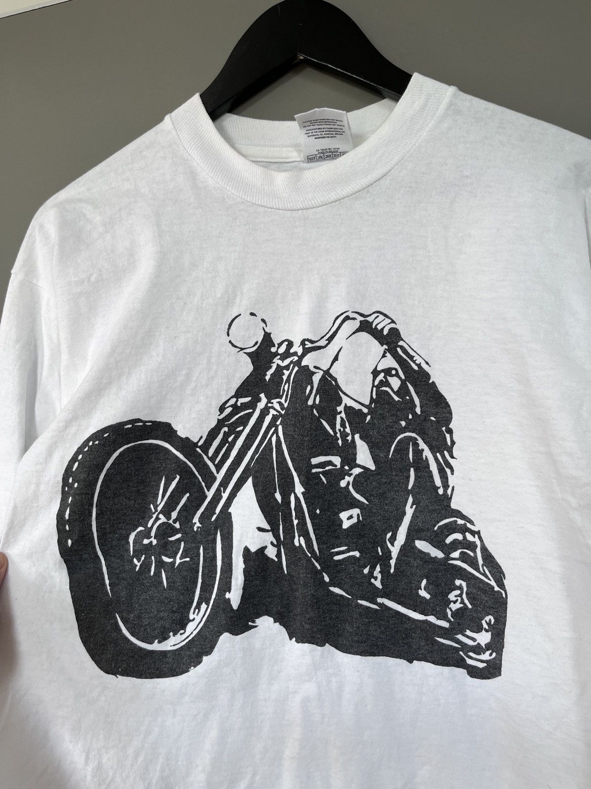 Vintage Vintage Rock&Blues Biker White Long Sleeve T-shirt Size US L / EU 52-54 / 3 - 8 Thumbnail
