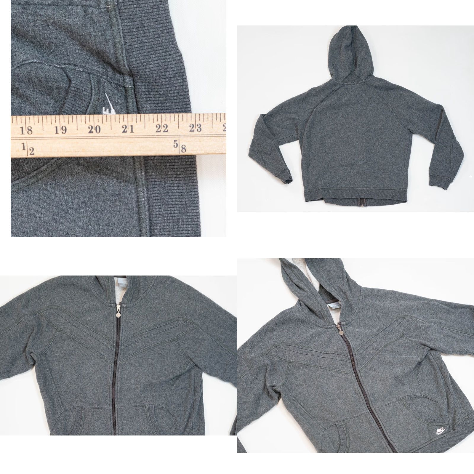 Nike VINTAGE Nike Jacket XL Grey Zip Up Lightweight Athletic Running Y2K Retro Womens Jacket Size XL / US 12-14 / IT 48-50 - 8 Thumbnail