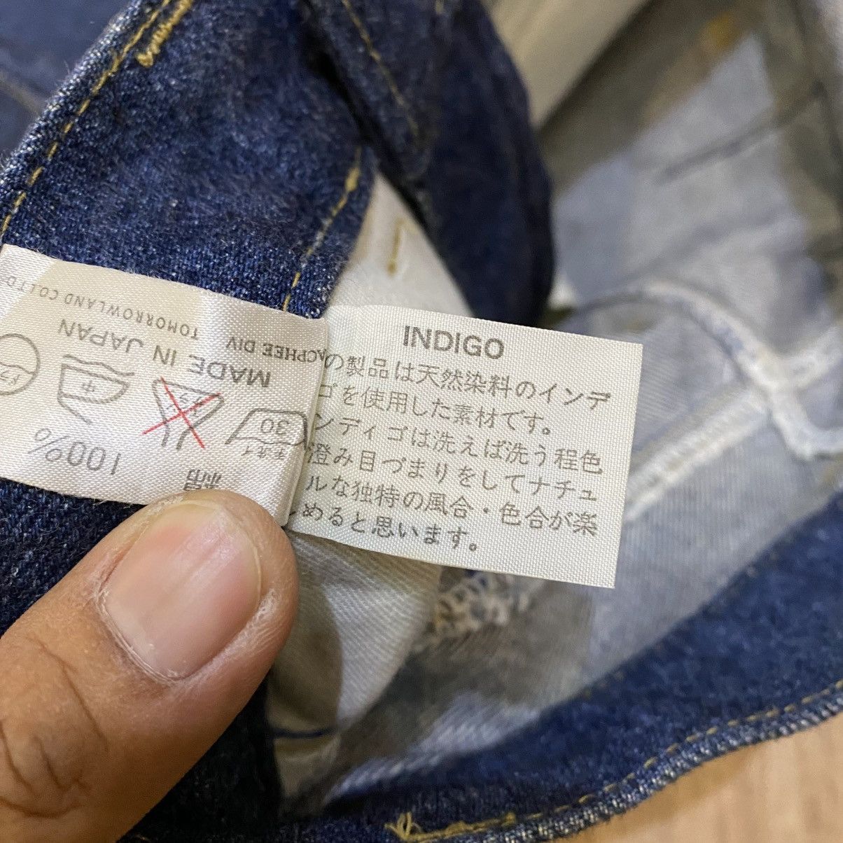 Indigo 2000s Machpee Indigo Blue Japan Style Slim Fit Denim Pants Size US 26 / EU 42 - 13 Thumbnail