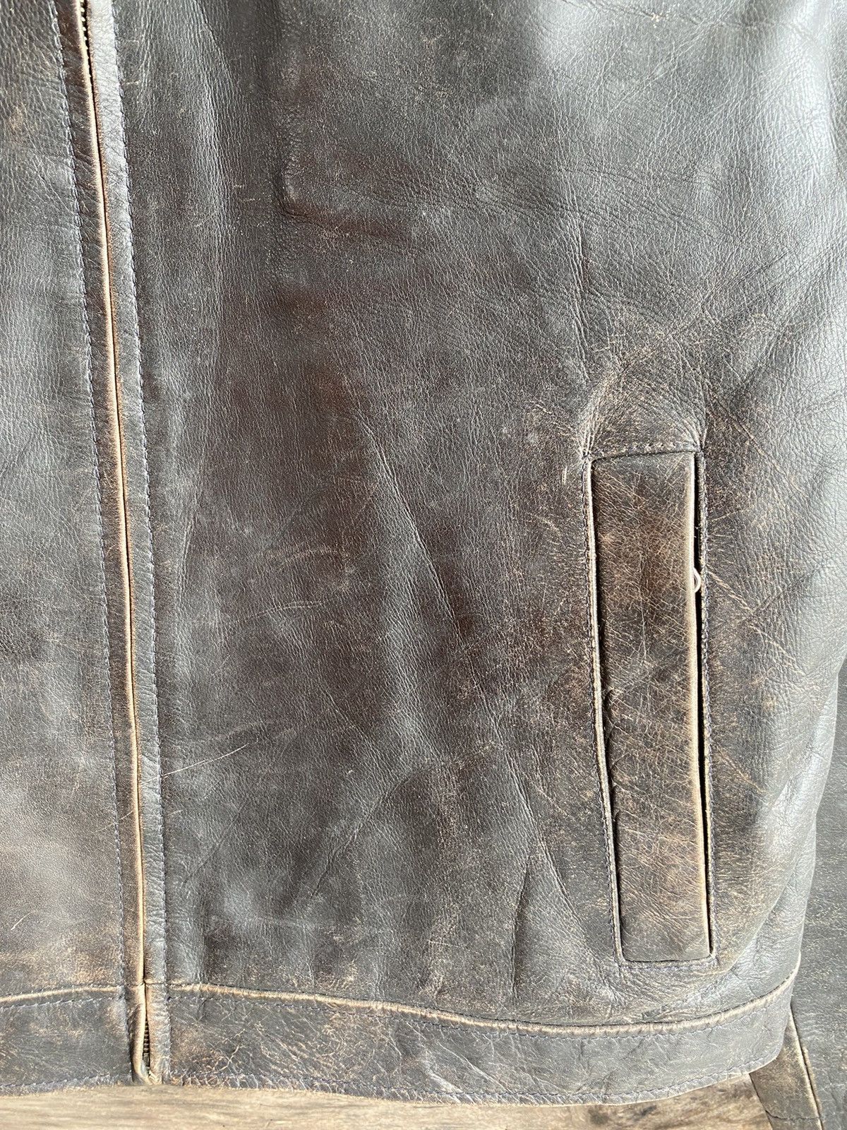 Gap Vintage Gap Sun Faded Leather Jacket Size US M / EU 48-50 / 2 - 9 Thumbnail