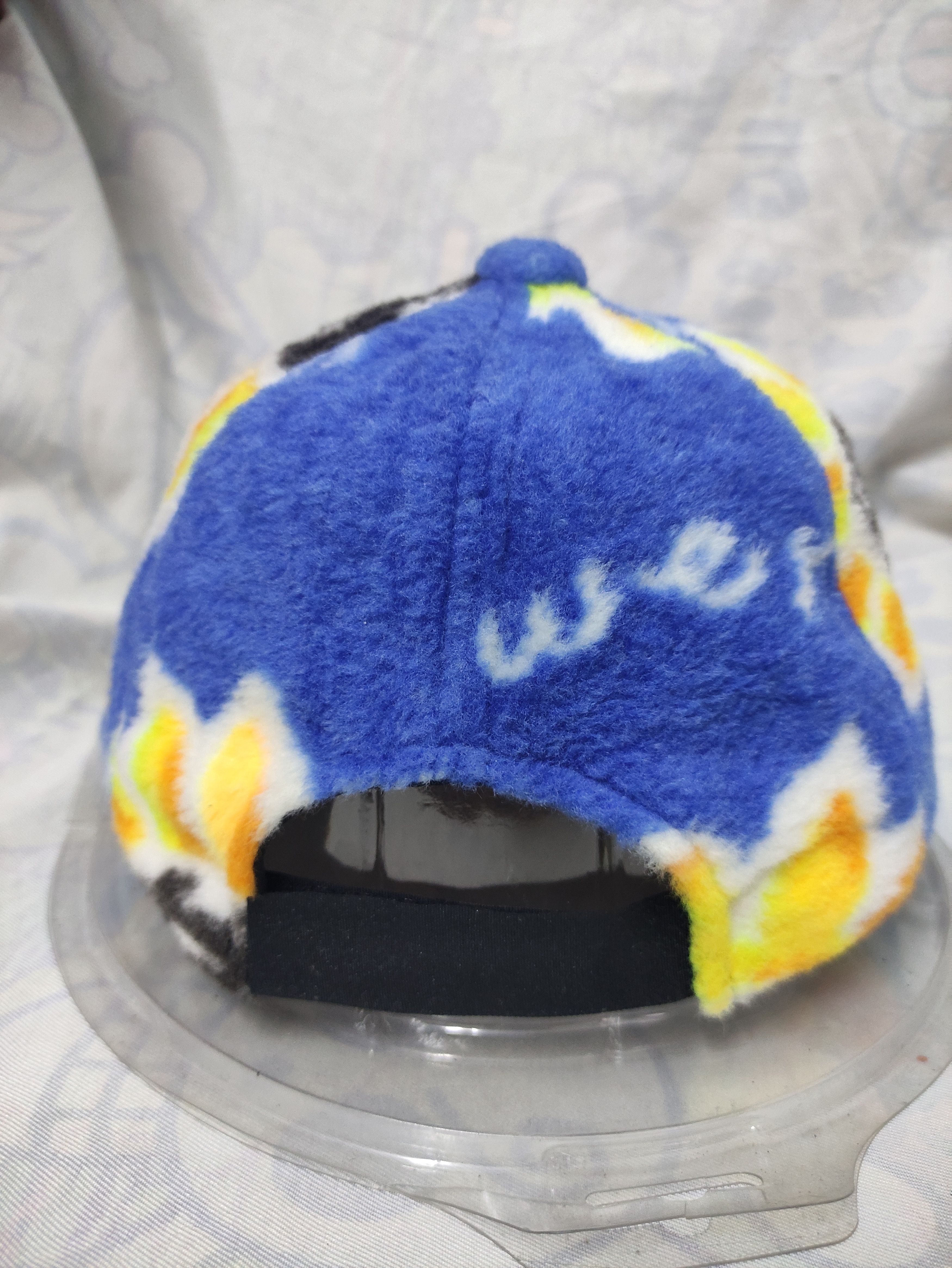 Ellesse × Vintage ELLESSE ITALY WINTER FLEECE CAP FULL PRINT SUNFLOWER Size ONE SIZE - 6 Thumbnail
