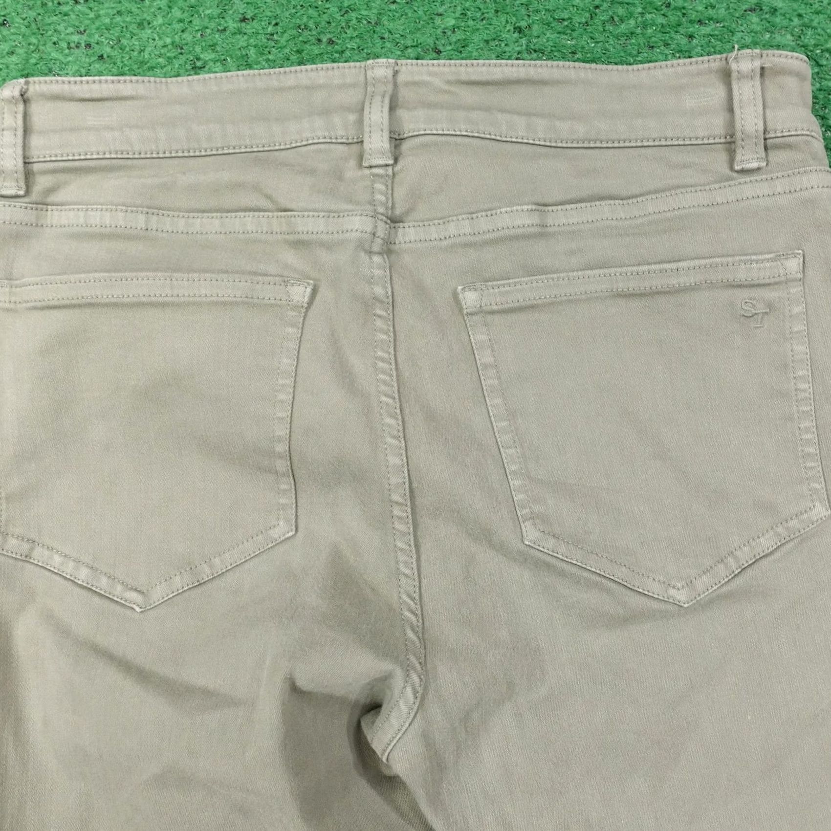 Southern Tide Southern Tide Womens Skinny Slim Stretch Denim Jeans 27 Green Embroidered 28x29 Size 27" / US 4 / IT 40 - 5 Thumbnail