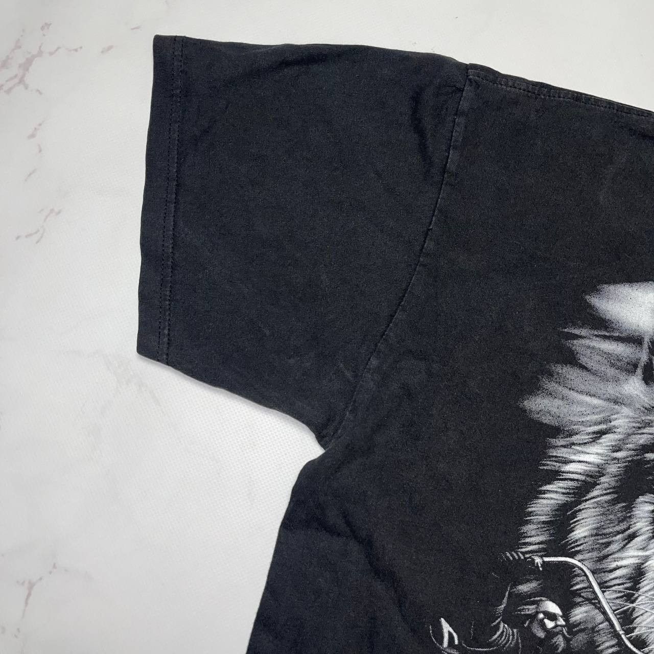 Gildan Vintage Wolf Biker T-Shirt Legends Live Where Motorcycle XL Size US XL / EU 56 / 4 - 8 Thumbnail
