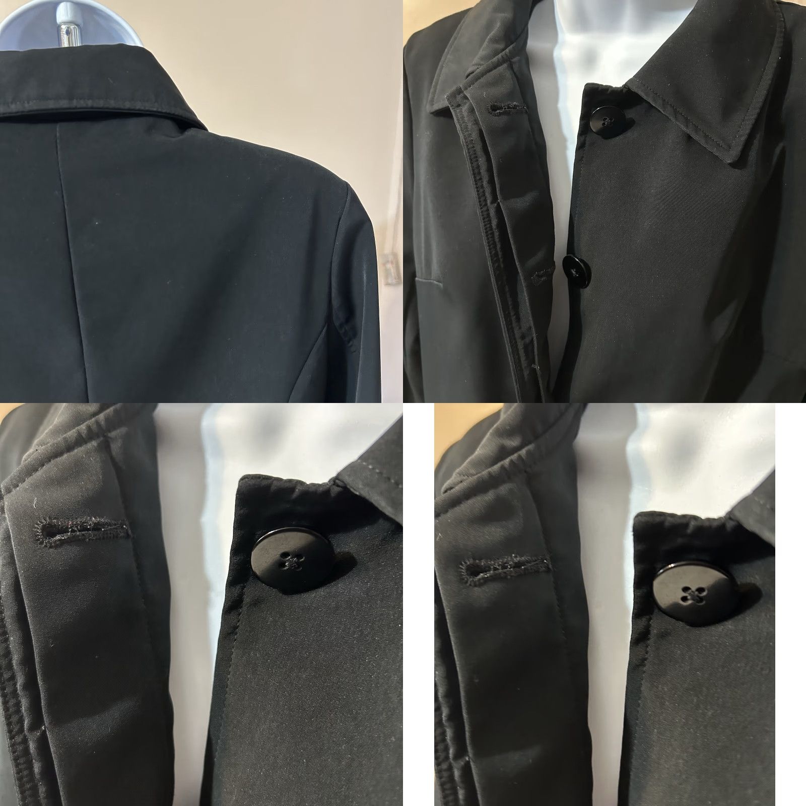 Merona VINTAGE Merona Coat Women Small Black Button Up Collar VN#1074381 RN#17730 Peacoat Size S / US 4 / IT 40 - 11 Thumbnail