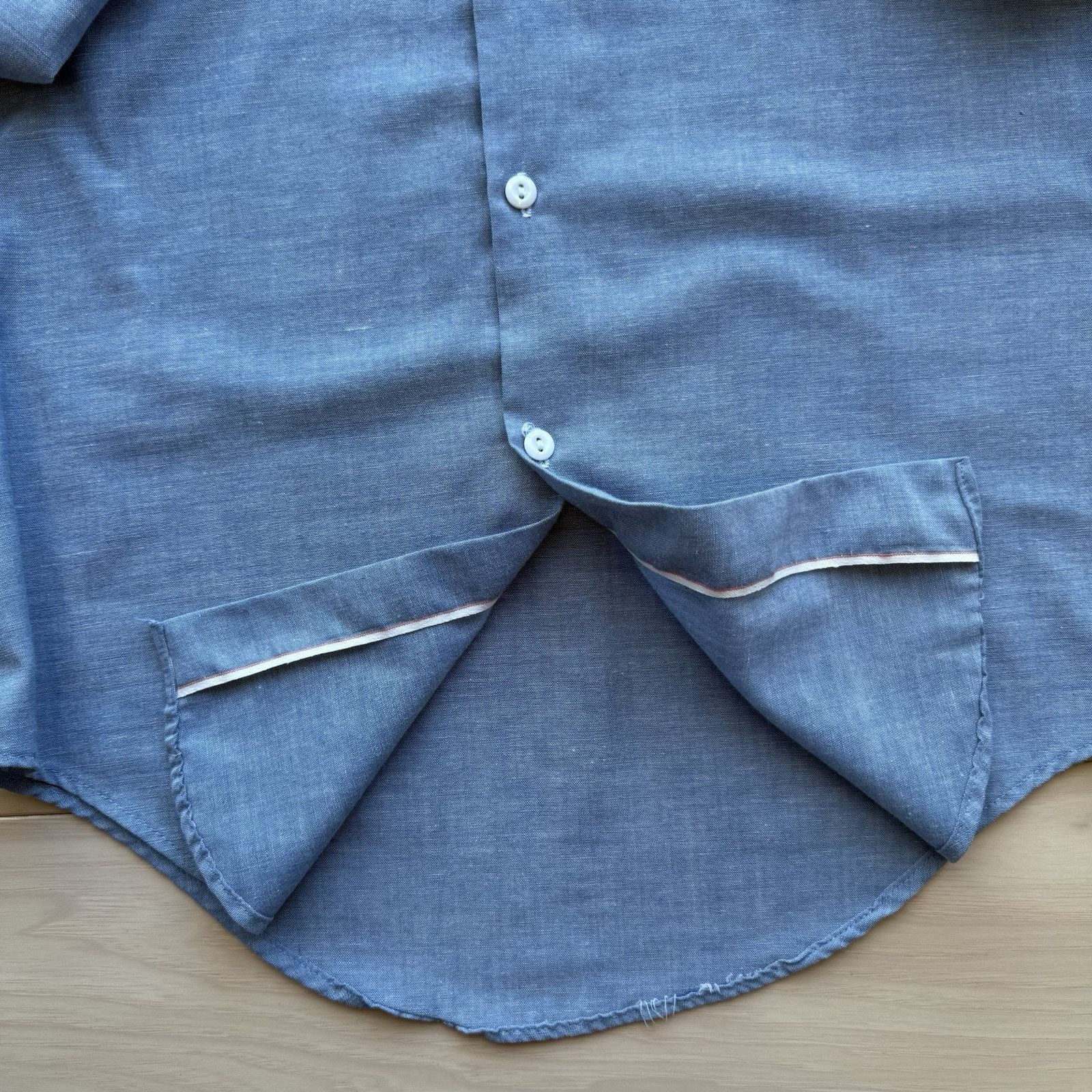 Big Mac × Vintage Vintage Big Mac Chambray Shirt Blue 70s Made in USA Selvedge Size US M / EU 48-50 / 2 - 6 Thumbnail