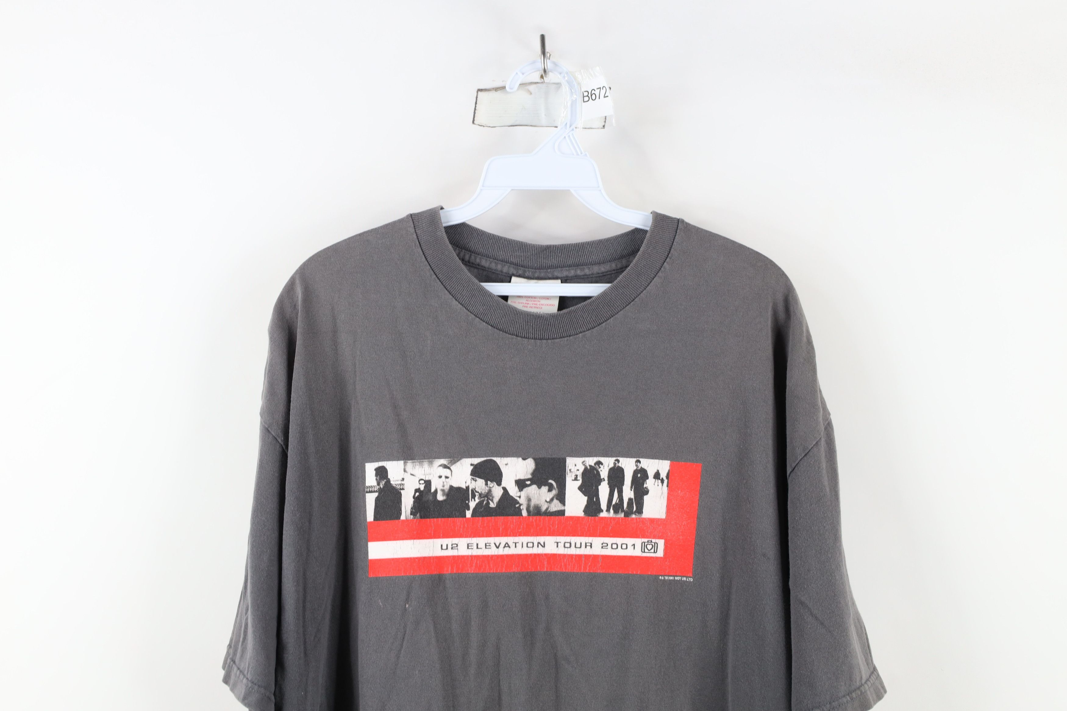 Vintage Vintage Y2K 2001 Elevation Tour U2 Band T-Shirt Gray USA Size US XL / EU 56 / 4 - 2 Thumbnail