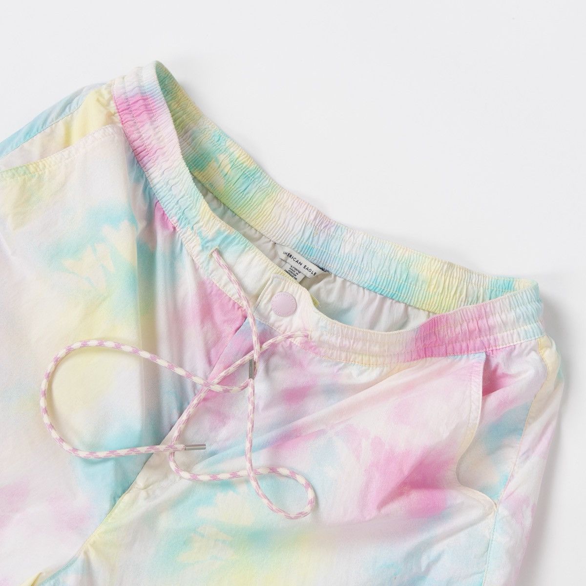 American Eagle Outfitters American Eagle Multicolor Tie Dye Nylon Shorts Pastel Beach Size US 34 / EU 50 - 3 Thumbnail