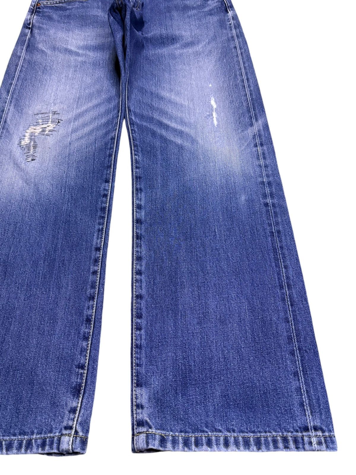 Japanese Brand × Uniqlo Vintage Japanese Uniqlo Selvedge Mud Wash Distressed Jeans Size US 33 - 8 Thumbnail