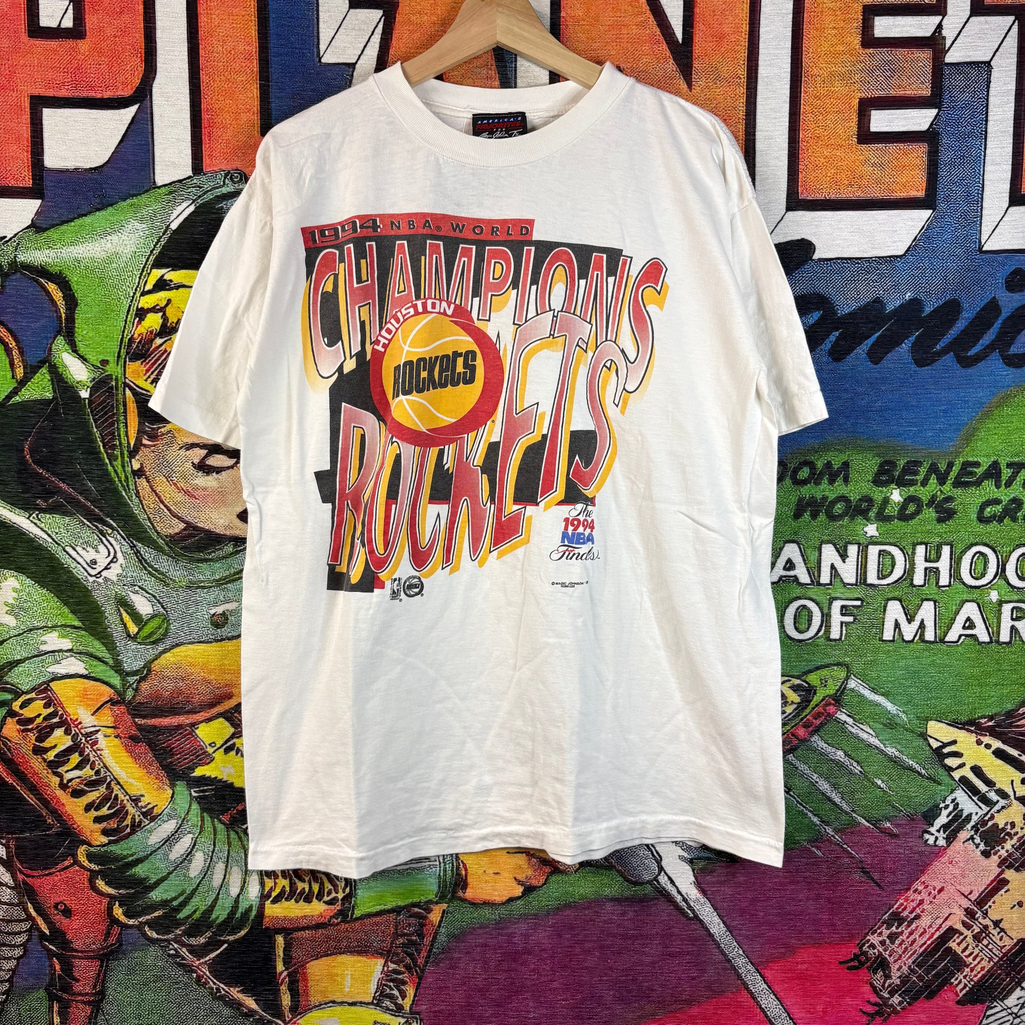 Vintage Vintage 1994 NBA World Champions Houston Rockets Tee Size L Size US L / EU 52-54 / 3 - 1 Thumbnail