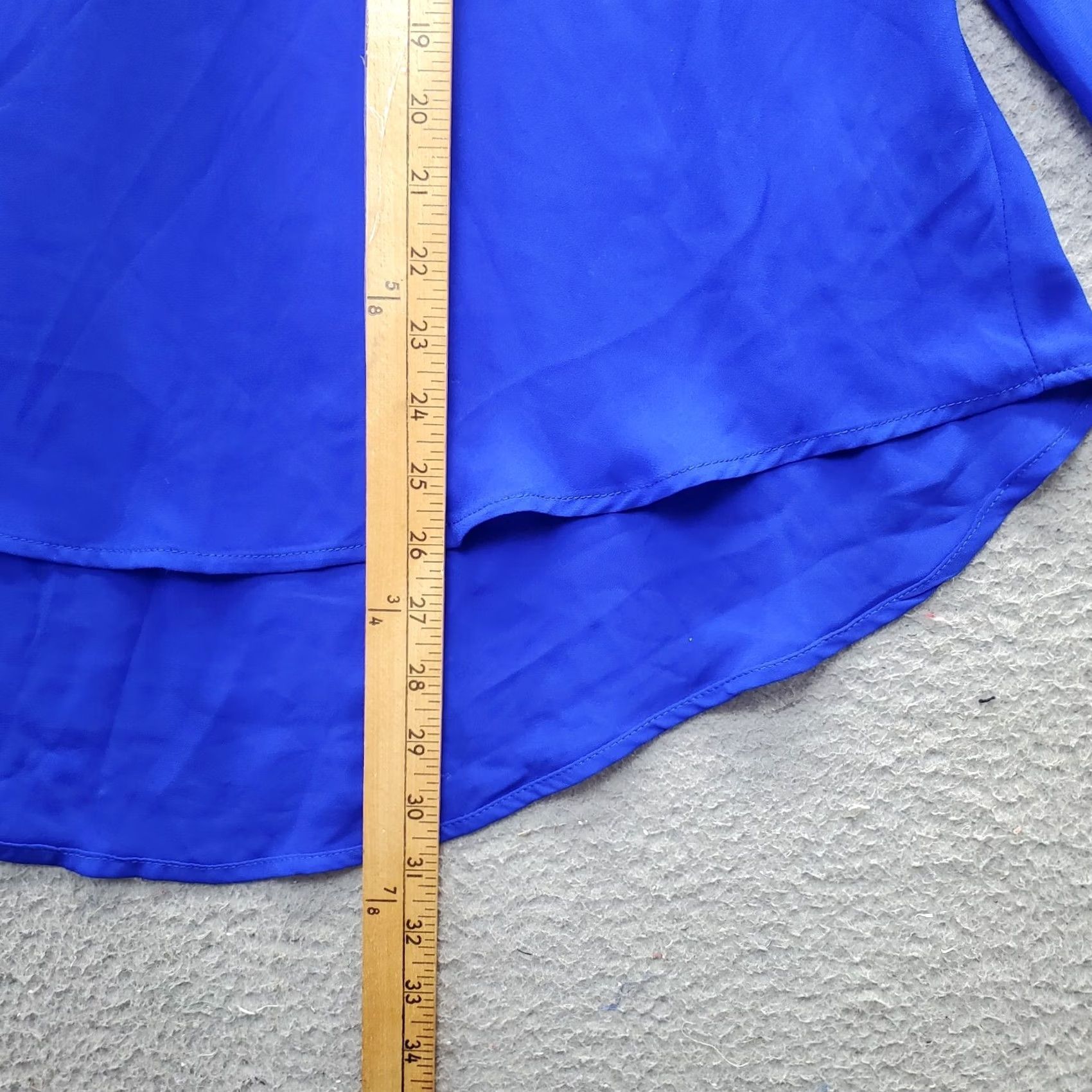 Torrid Torrid Boho Tunic Top Blue 00 Long Sleeve V-Neck Loose Fit Womens Shirt Size XXS / US 00 / IT 34 - 3 Thumbnail