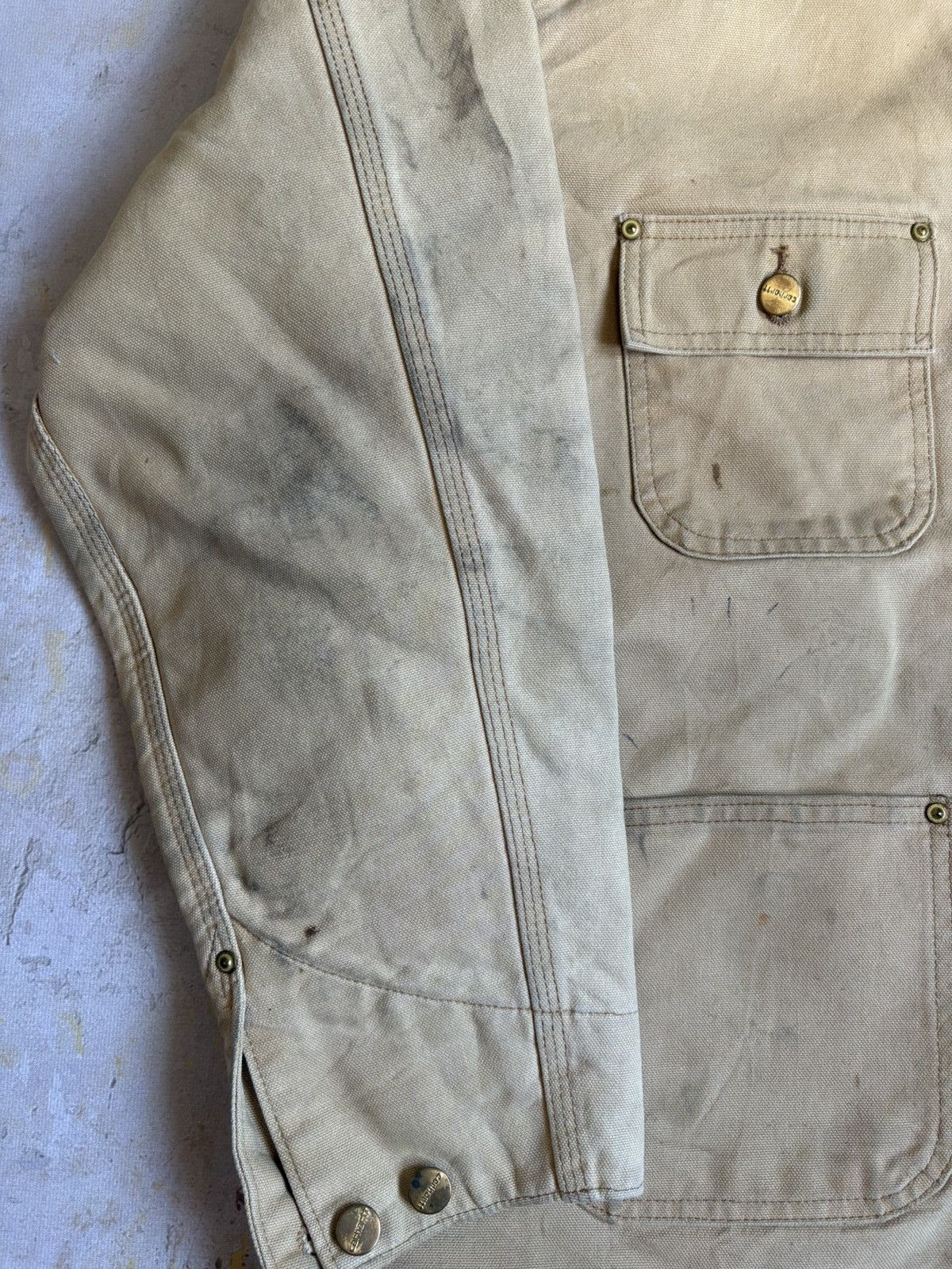Carhartt Vintage faded Carhartt Work Jacket Size US L / EU 52-54 / 3 - 2 Thumbnail