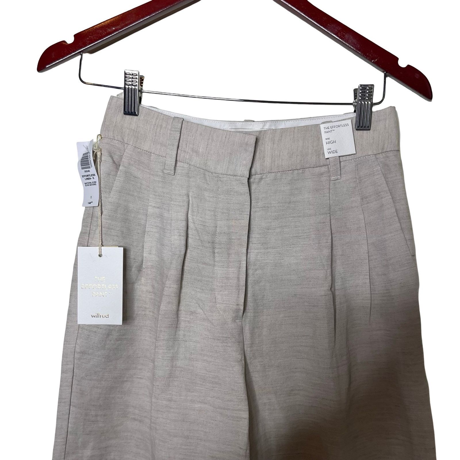 Aritzia New Aritzia Wilfred The Effortless Pant Linen in Natural 2 Size 26" / US 2 / IT 38 - 4 Thumbnail