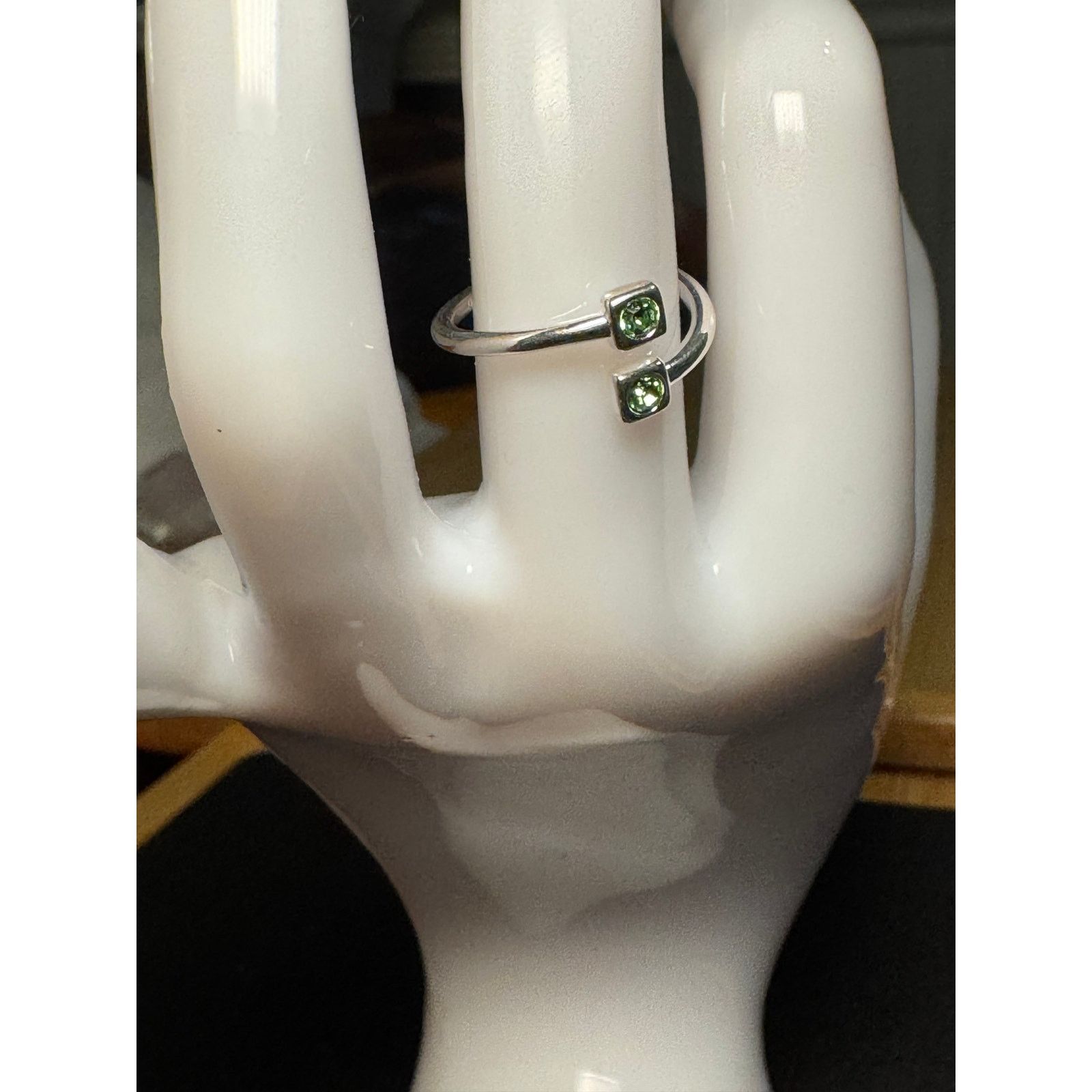 Other 925 Sterling Silver Alex & Ani Emerald Ring Size 5.5 Size ONE SIZE - 3 Thumbnail
