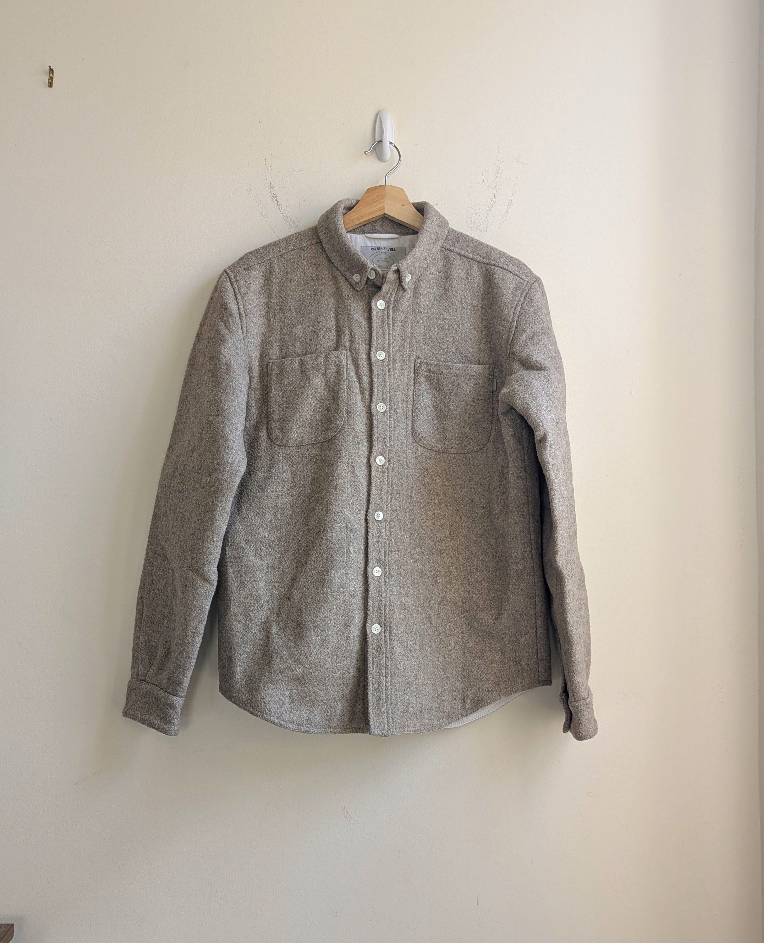 Patrik Ervell Oatmeal Wool Shirt Jacket (fits S/M) Size US M / EU 48-50 / 2 - 1 Thumbnail