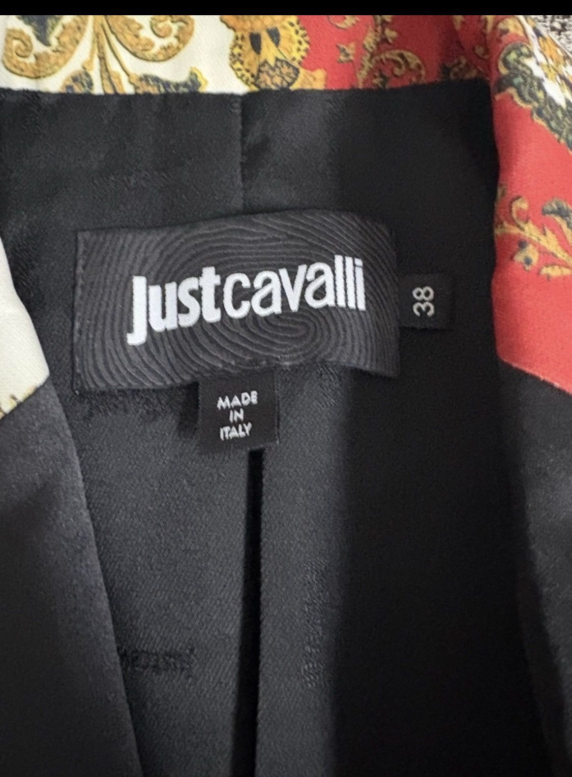 Just Cavalli Just Cavalli Red & White Paisley Satin Blazer Size S / US 4 / IT 40 - 6 Thumbnail