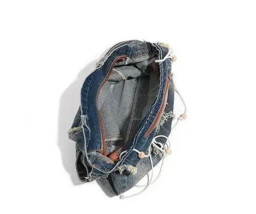 Japanese Brand Jeans Casual Totes Shoulder Bags y2k unisex women Size ONE SIZE - 4 Thumbnail