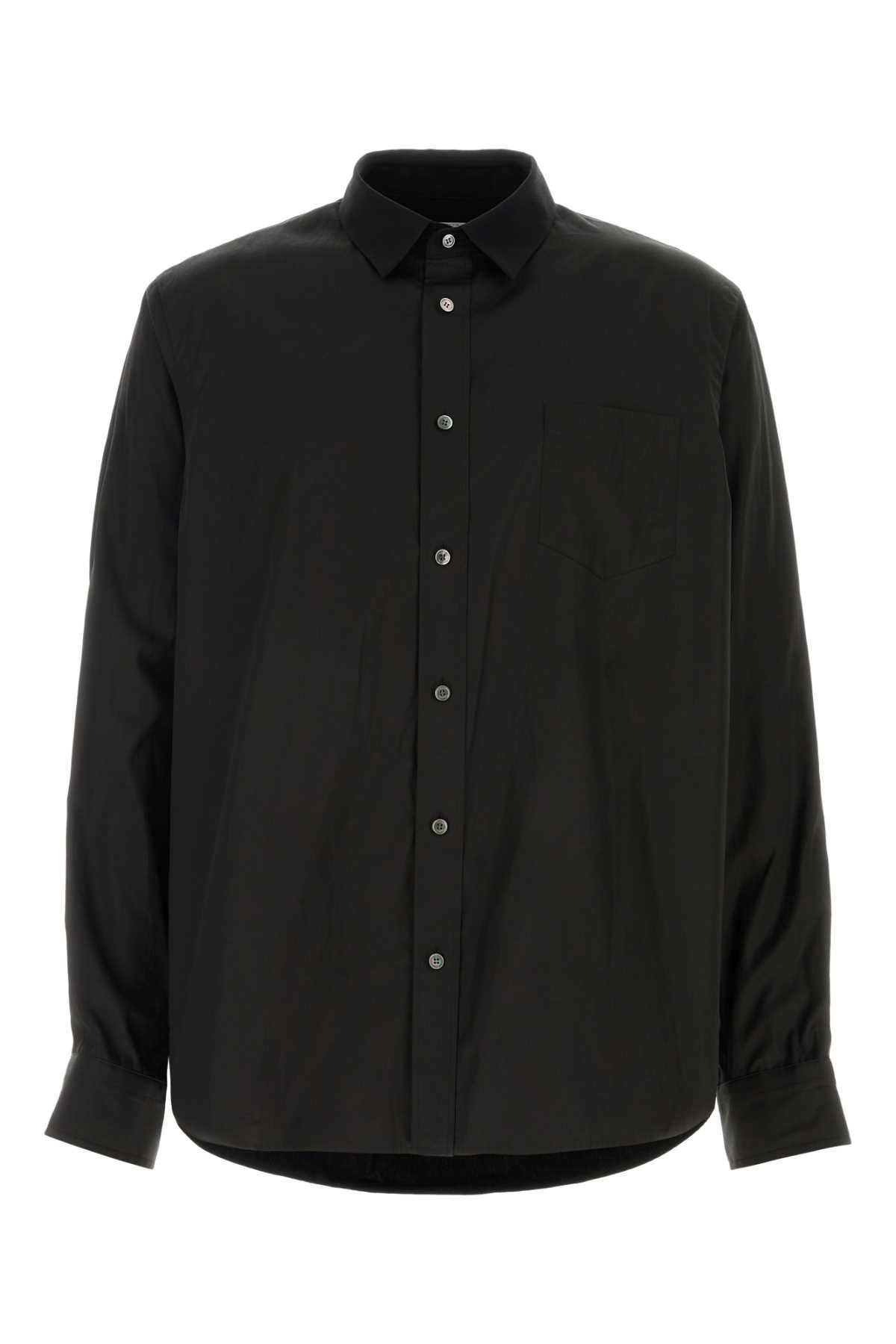 Sacai Black Poplin And Oxford Shirt Size US M / EU 48-50 / 2 - 1 Thumbnail