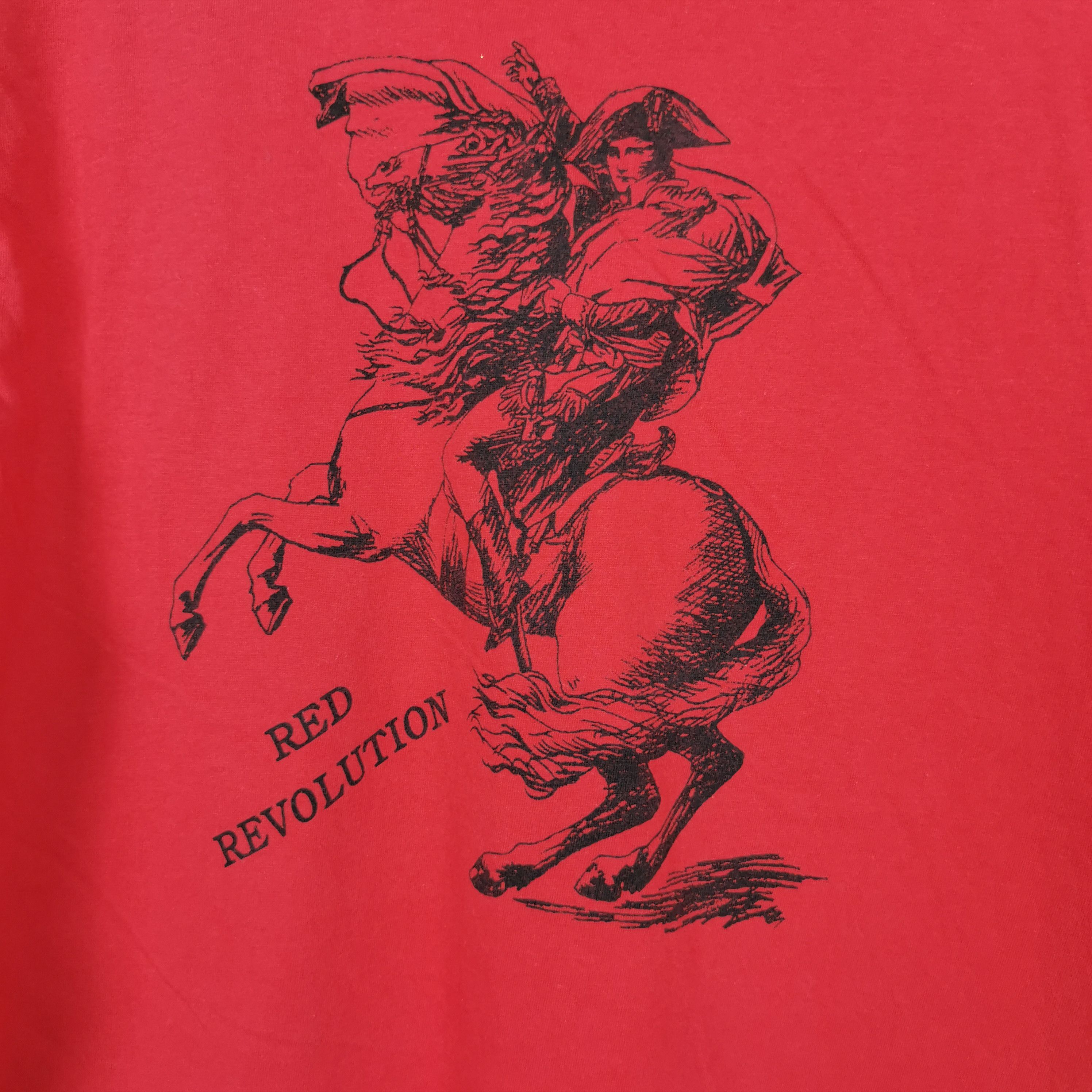 Vintage Vintage 90's Red Revolution Horse T-Shirt Size US XS / EU 42 / 0 - 5 Thumbnail