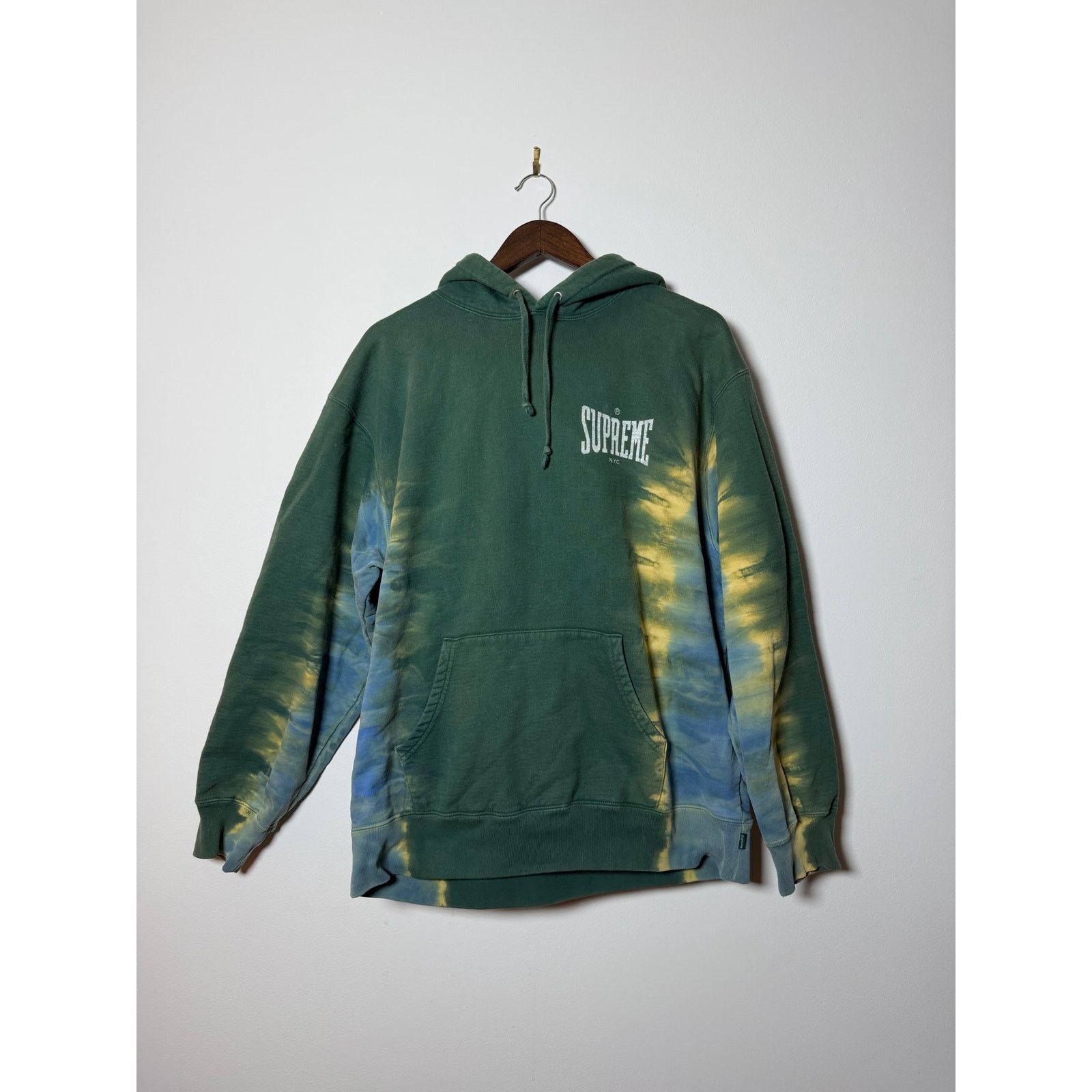 supreme bleached hooded sweatshirt