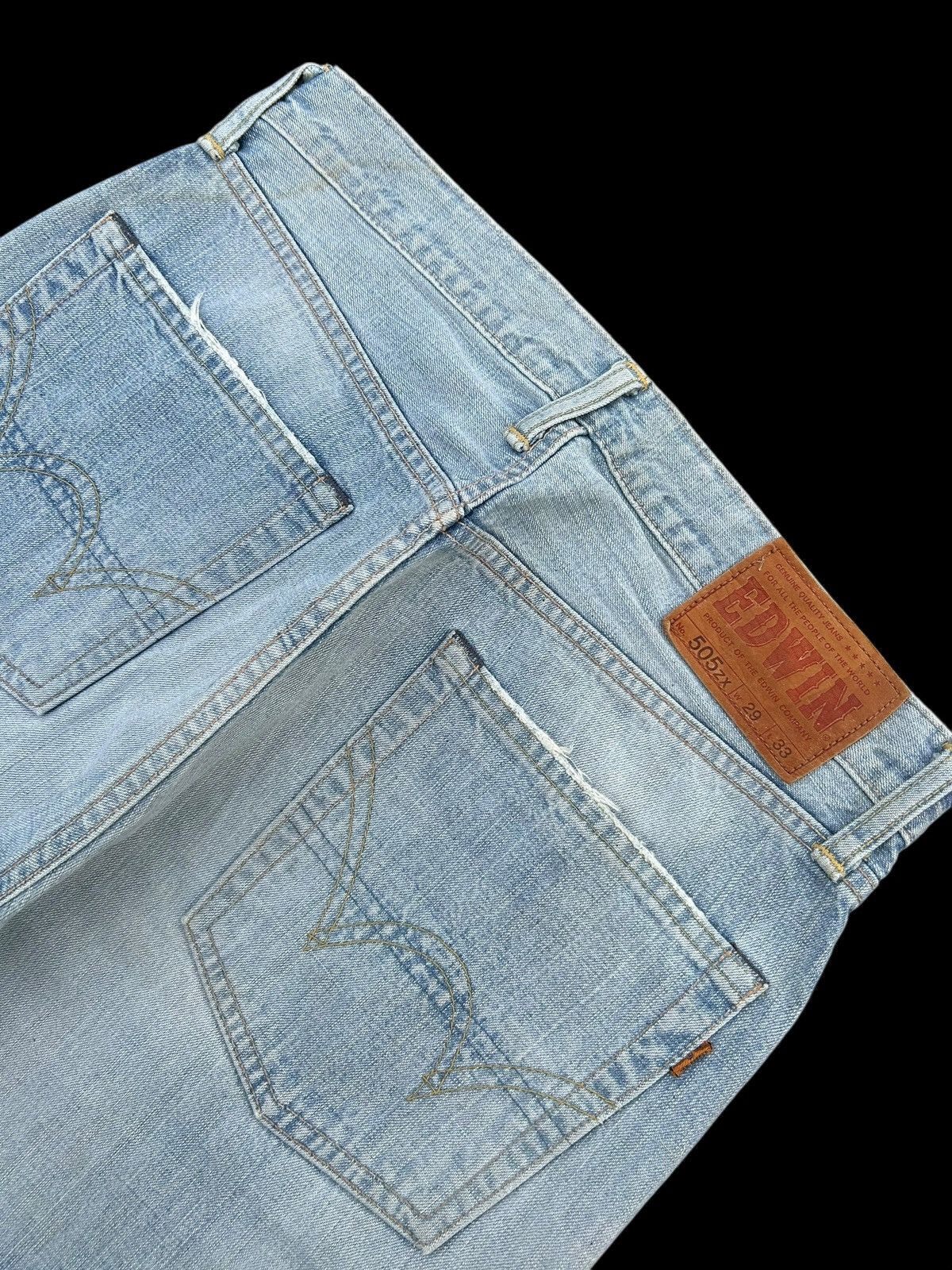 Kapital Vintage Edwin 505ZX Selvedge Distressed Faded Denim Jeans Size US 30 / EU 46 - 8 Thumbnail